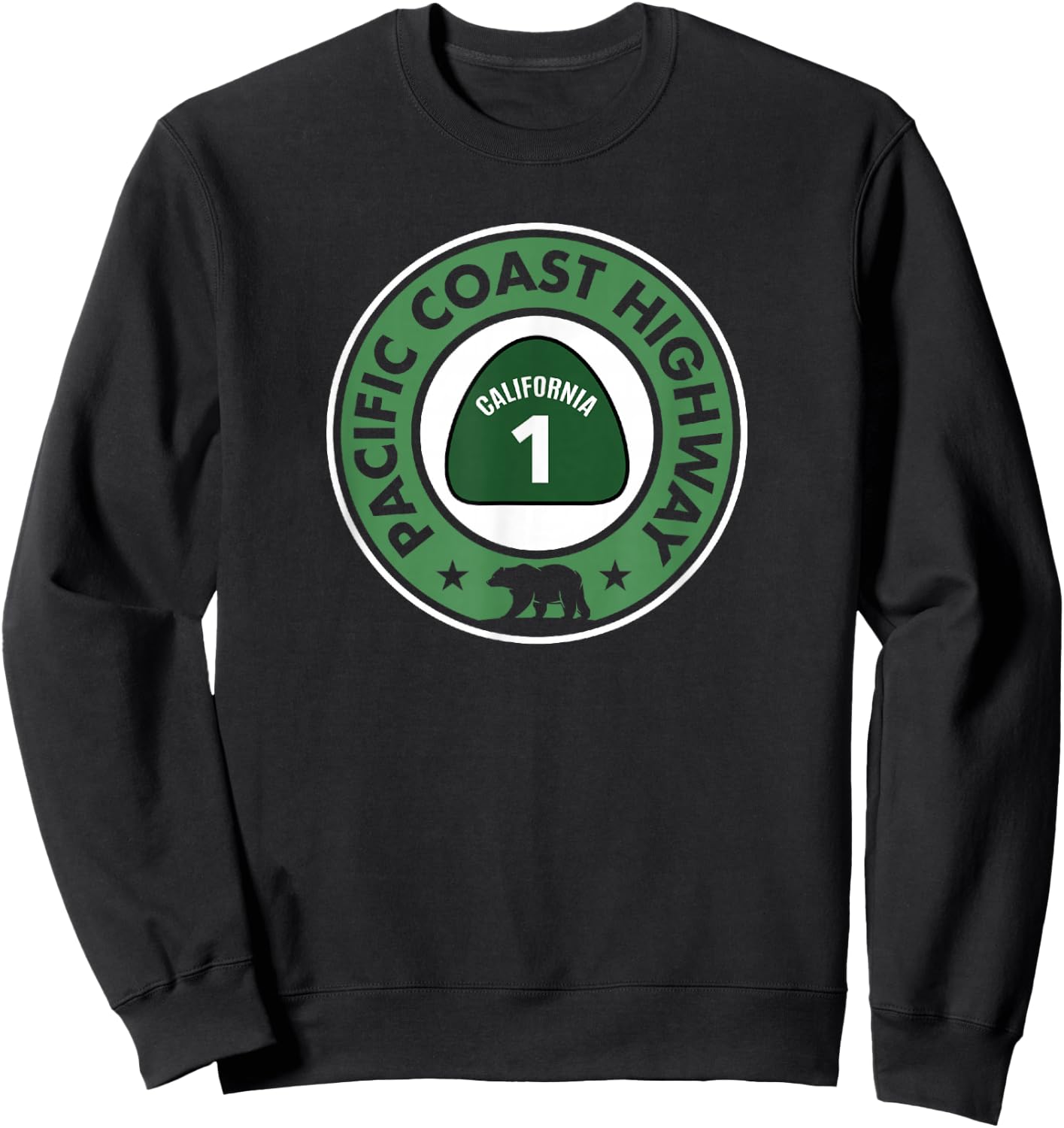 PCH Shirt California 1 Pacific Coast Highway Souvenir Gift Sweatshirt - Sweatshirt | Black