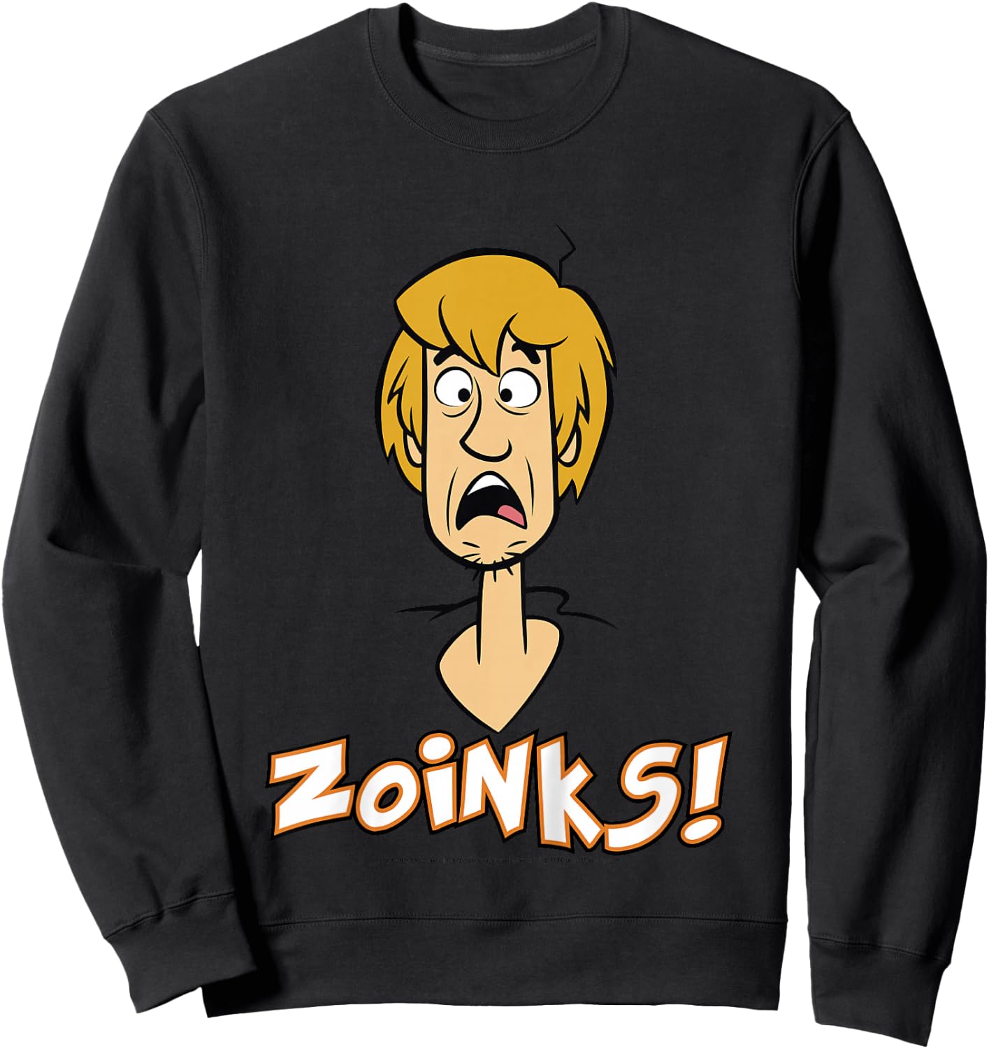 Kids Scooby-Doo Shaggy Scared Zoinks Portrait Sweatshirt - Sweatshirt | Black