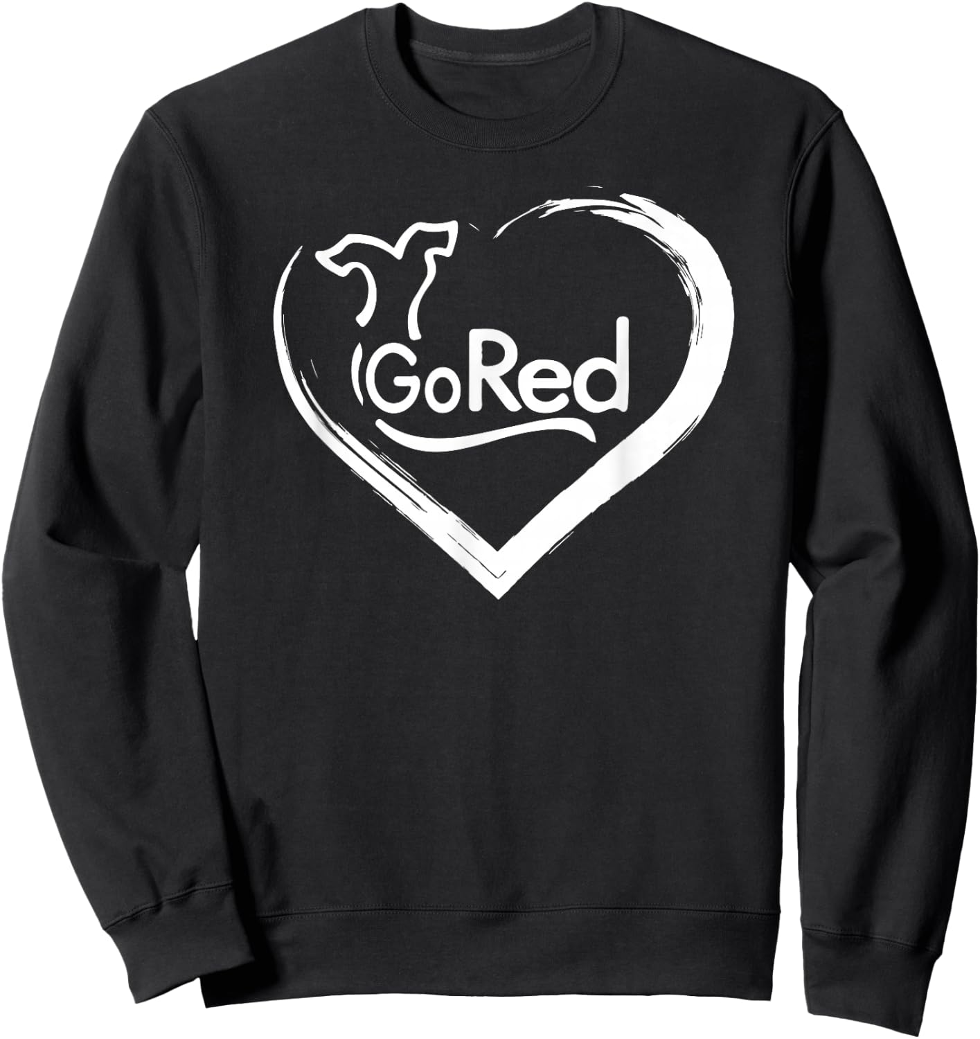 Go Red for Heart Disease Awareness Shirt Sweatshirt - Sweatshirt | Black