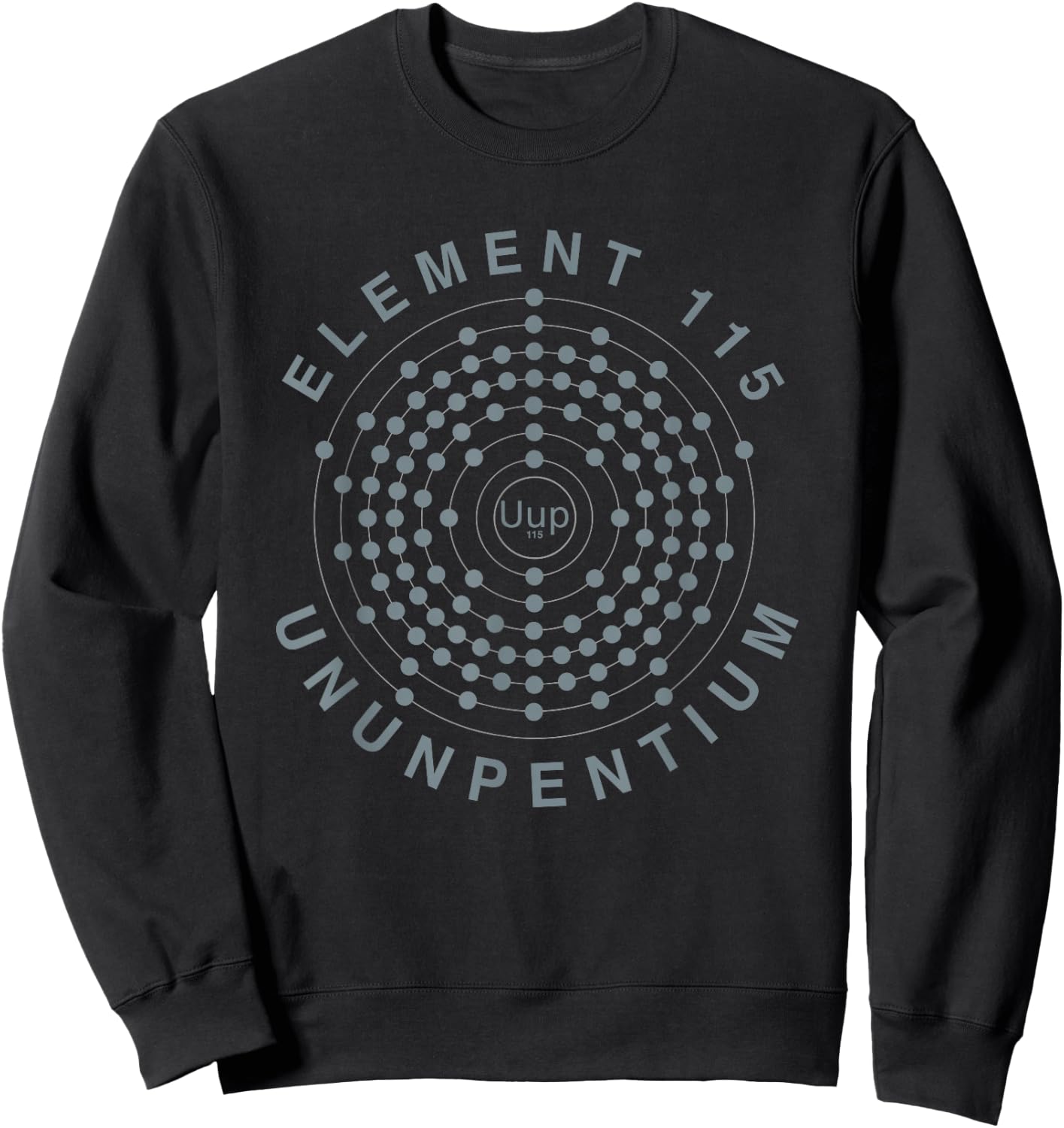 Element 115 Ununpentium Electron Shell Area 51 Alien UFO Sweatshirt - Sweatshirt | Black