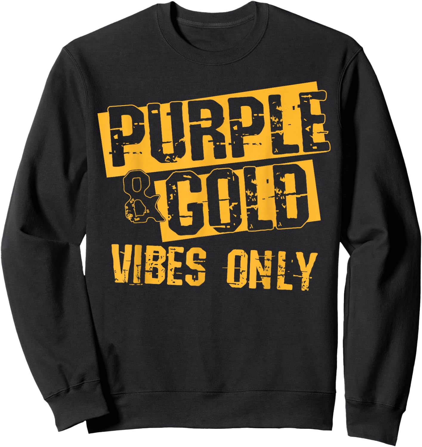 Purple & Gold Game Day Group Shirt for High School Football Sweatshirt - Sweatshirt | Black