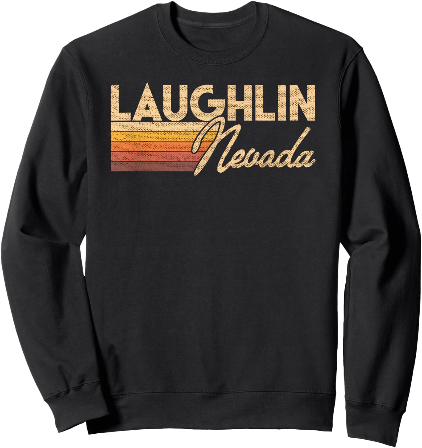 80s Style Laughlin Nevada Sweatshirt - Sweatshirt | Black