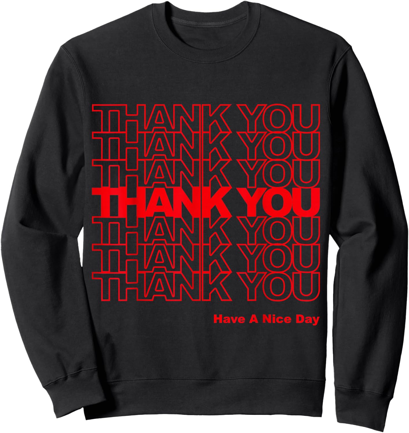 Thank You Bag Sweatshirt - Sweatshirt | Black