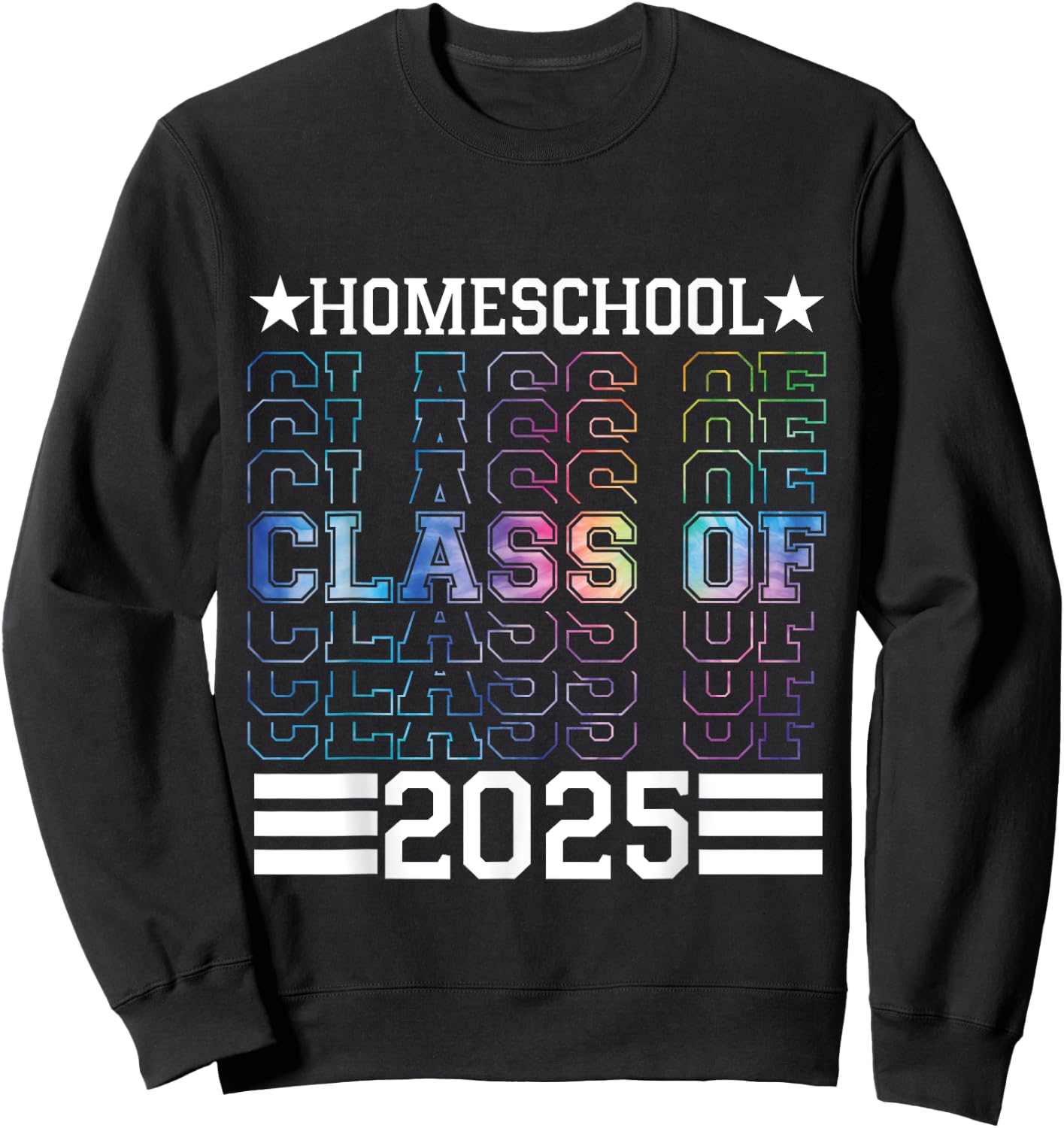 Homeschool Class Of 2025 Senior Graduation Sweatshirt - Sweatshirt | Black