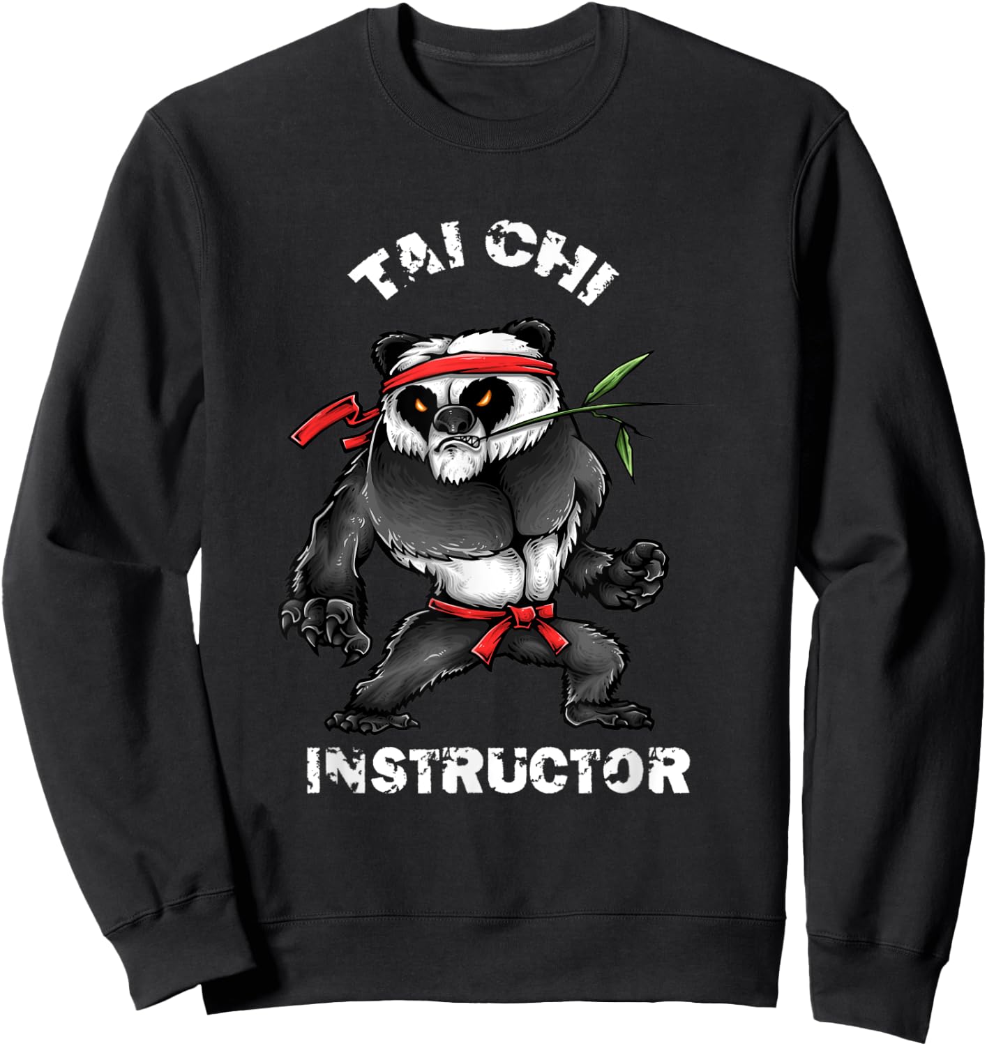 Tai Chi Instructor Shirt Apparel Fighting Panda T Shirt Sweatshirt - Sweatshirt | Black