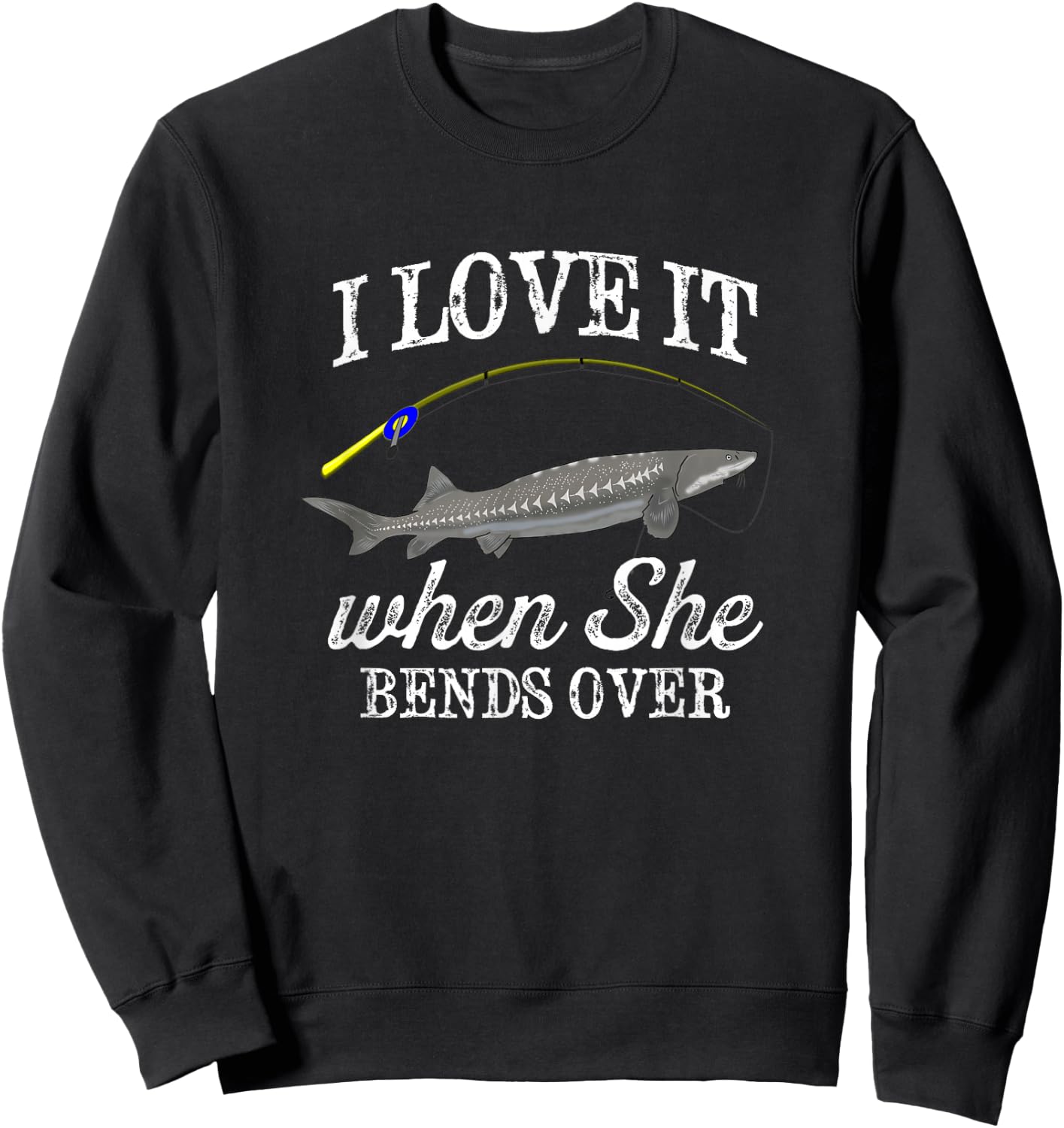 Funny Freshwater Fishing Lake Life Graphic Gift Sweatshirt - Sweatshirt | Black
