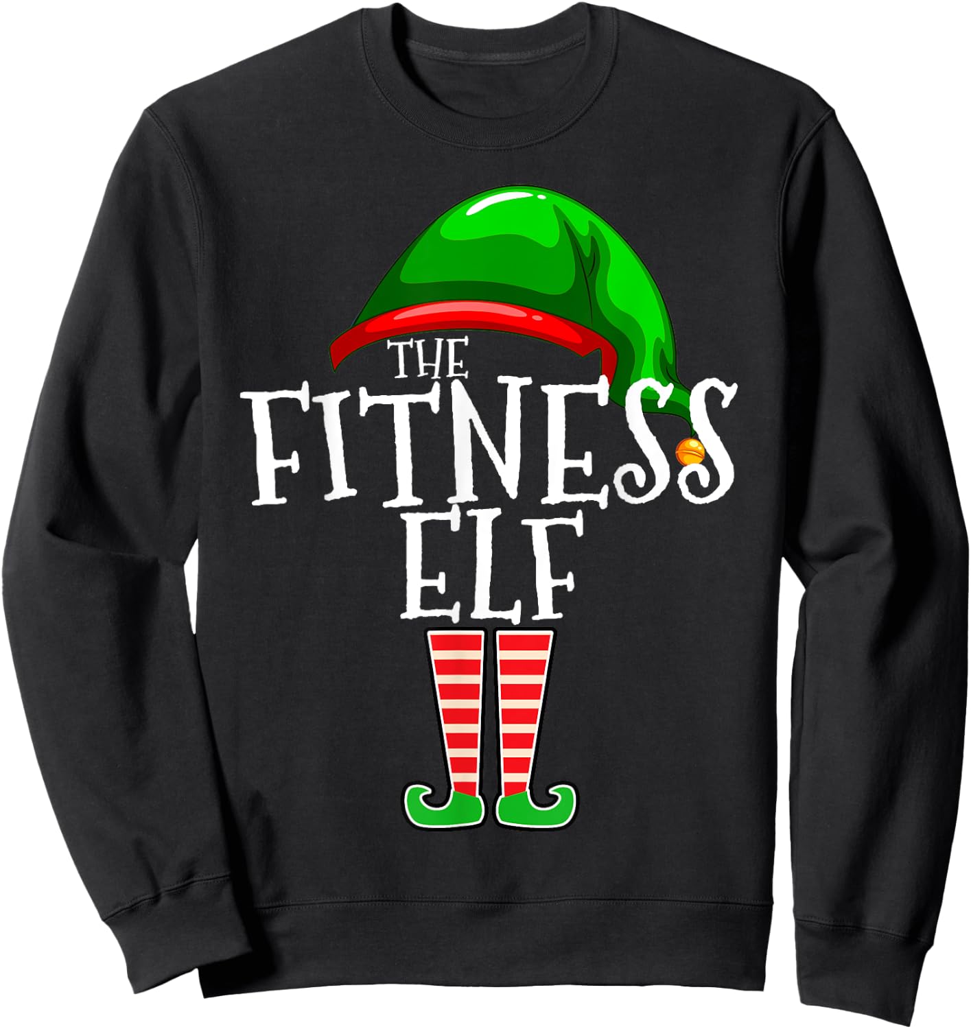 Fitness Elf Group Matching Family Christmas Gift Set Workout Sweatshirt - Sweatshirt | Black