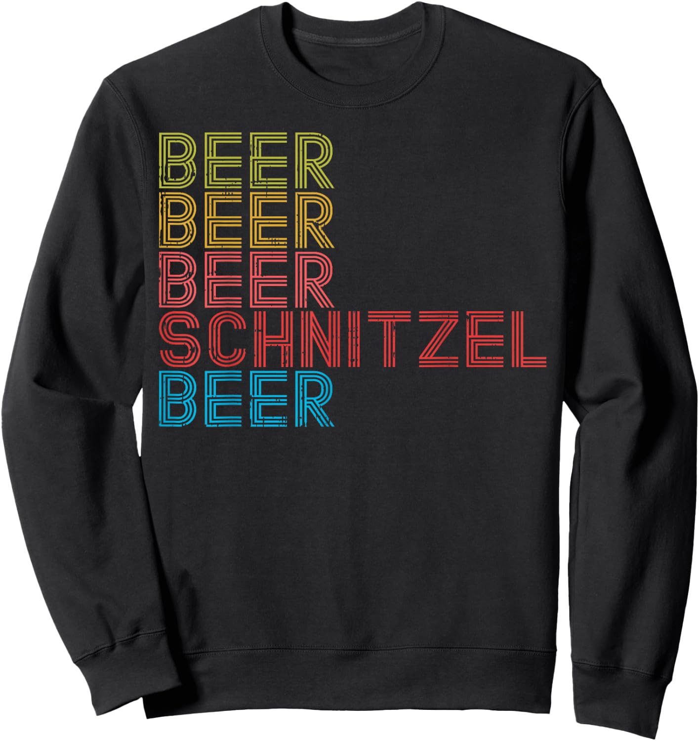Retro Beer Schnitzel Oktoberfest German Drinking Team Sweatshirt - Sweatshirt | Black