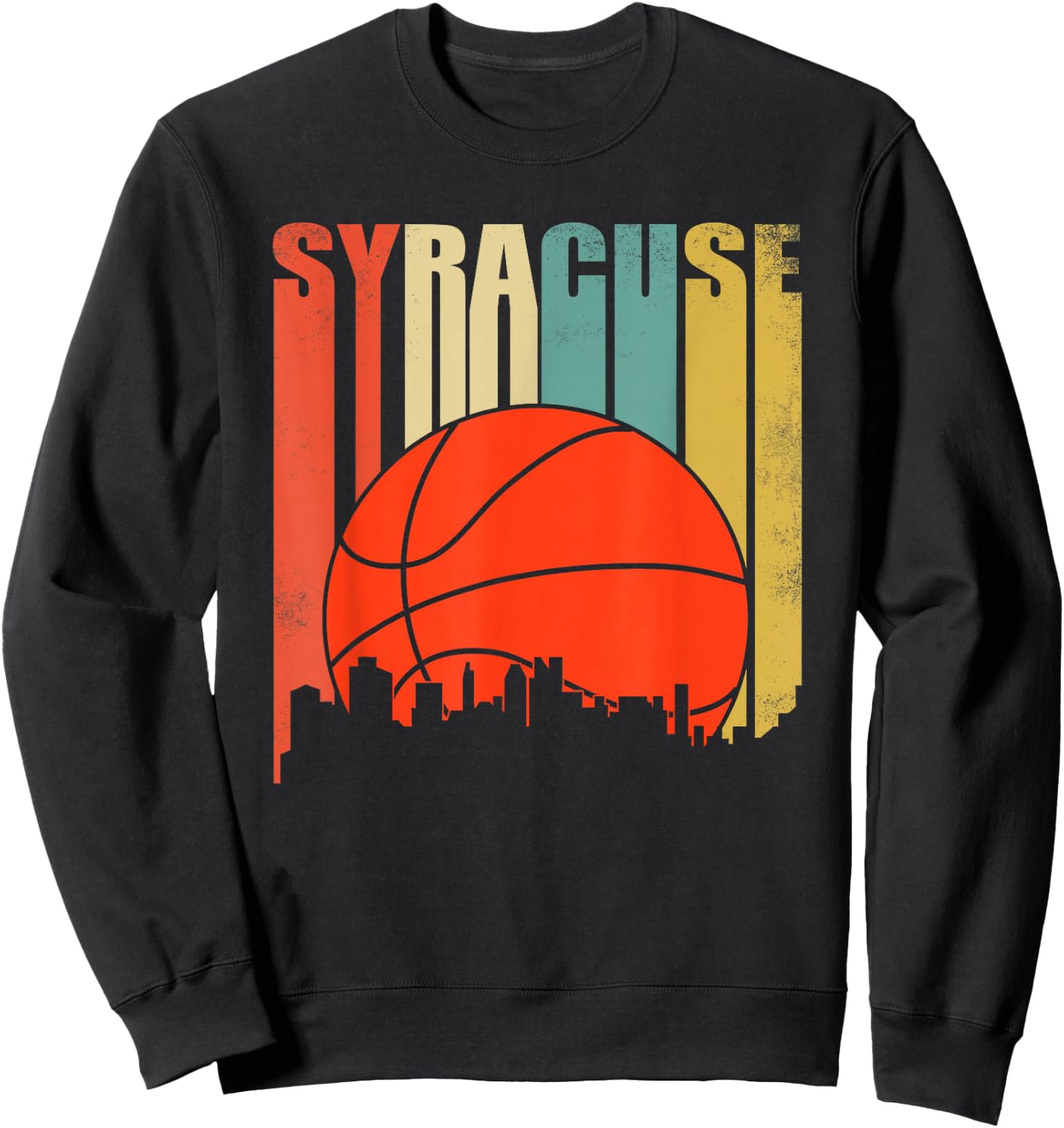 Vintage Syracuse Basketball Shirt New York Sweatshirt - Sweatshirt | Black