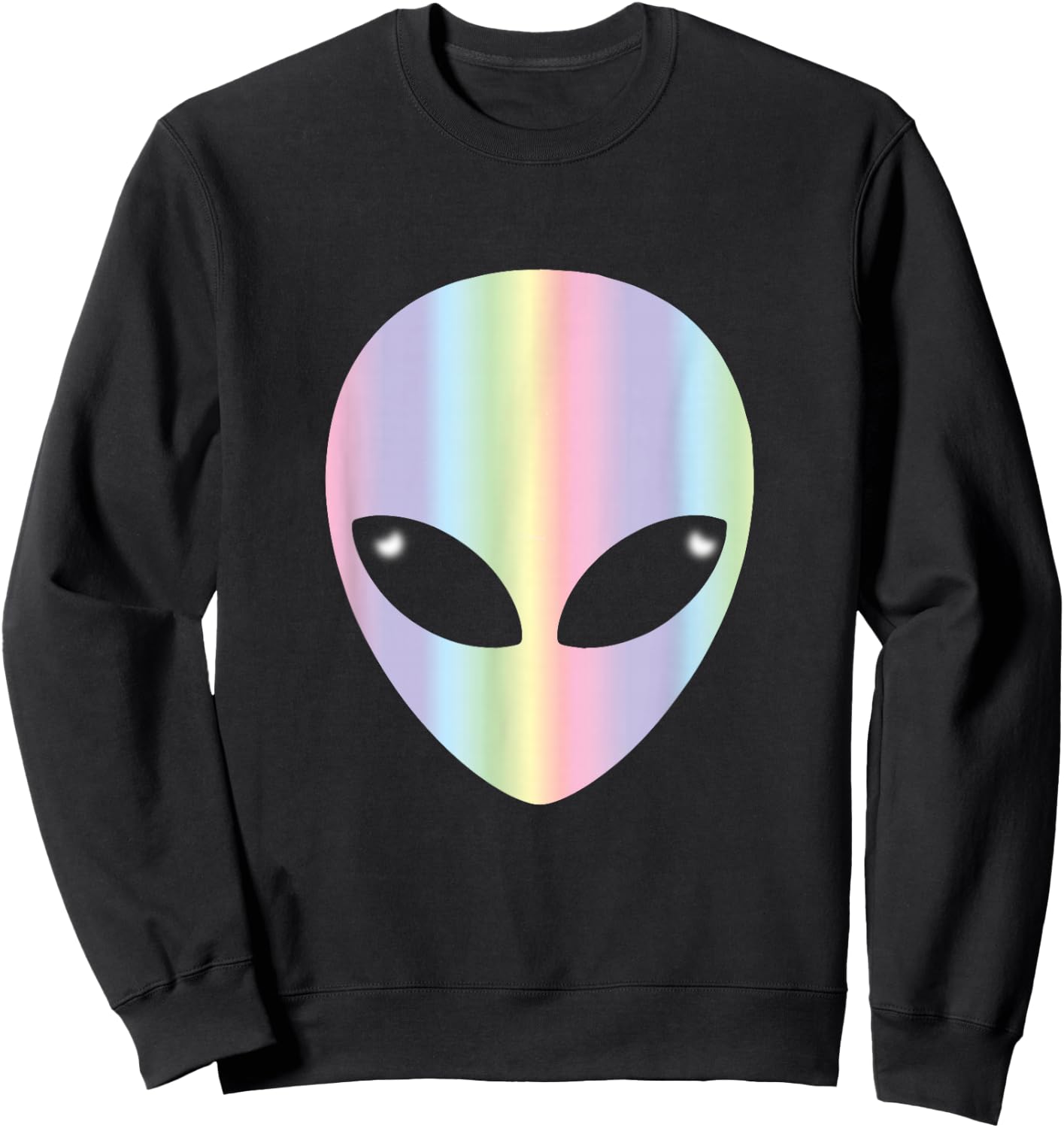 Alien Head T Shirt-Colorful Alien Sweatshirt - Sweatshirt | Black