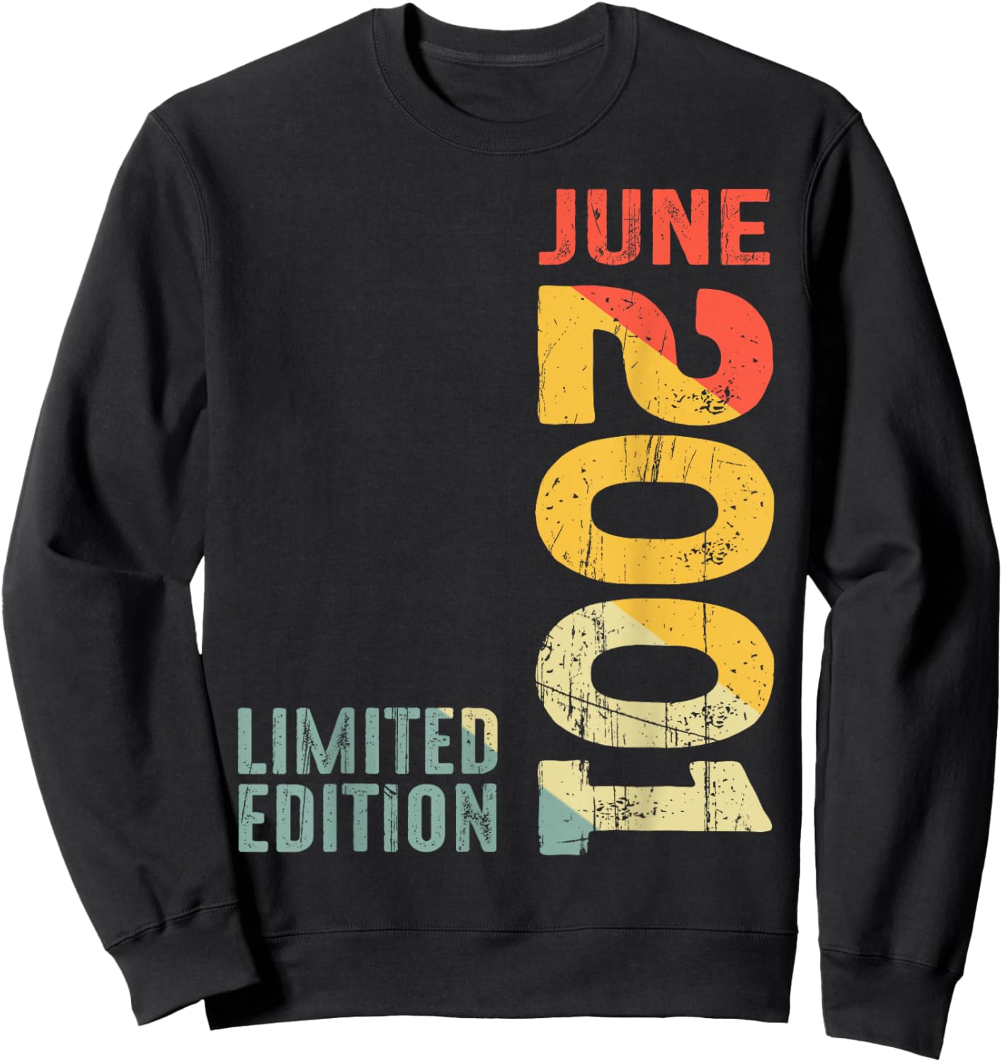 Month June 2001 Year 2001 Retro 2001 Vintage 2001 Since 2001 Sweatshirt - Sweatshirt | Black