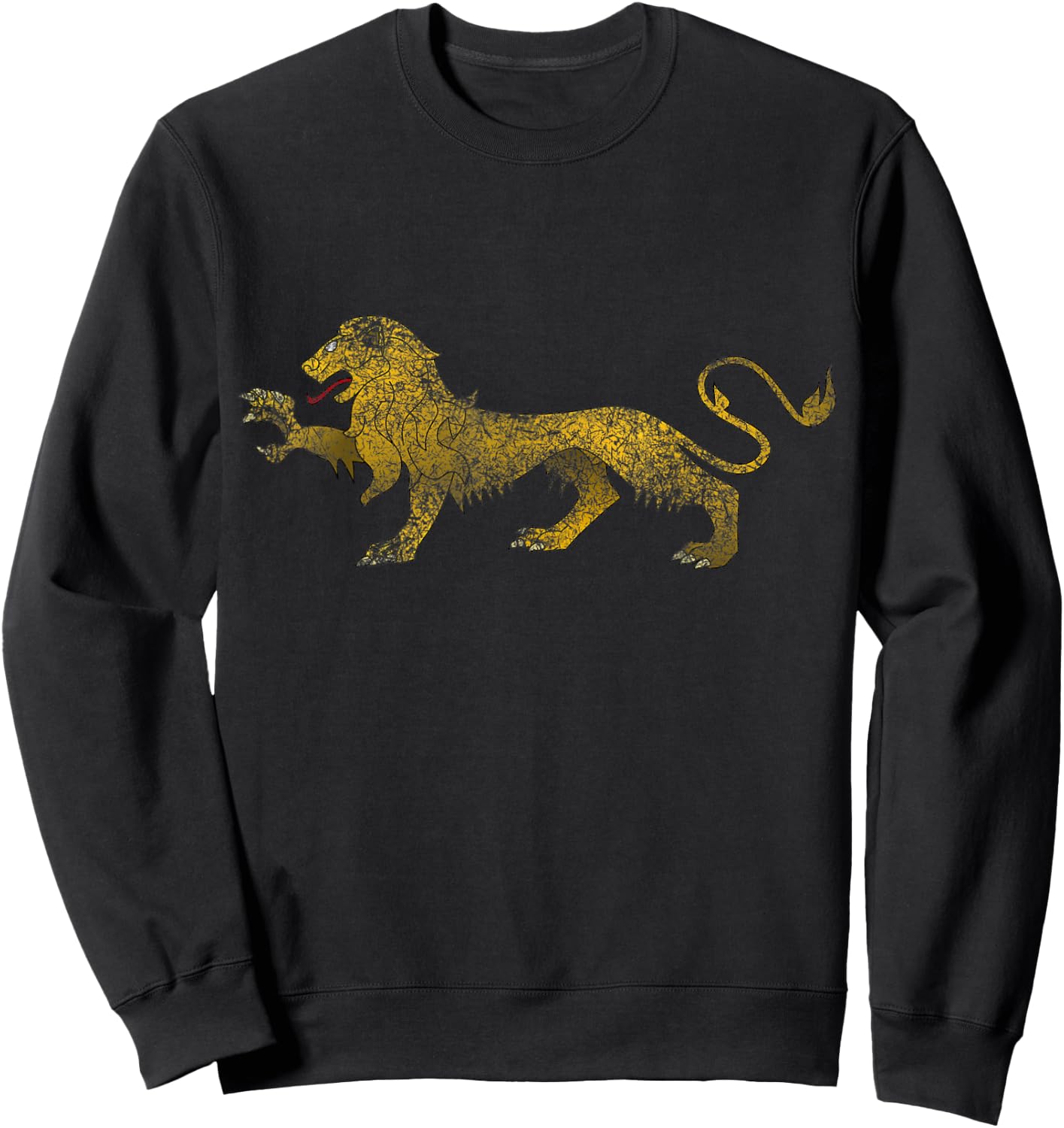Medieval heraldry lion royal symbol Sweatshirt - Sweatshirt | Black