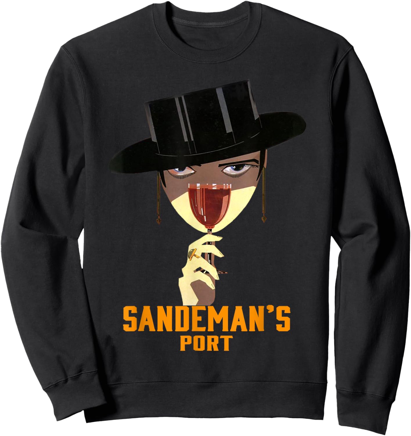 Sandeman's Port Vintage Wine Advertisement Art Deco Sweatshirt - Sweatshirt | Black