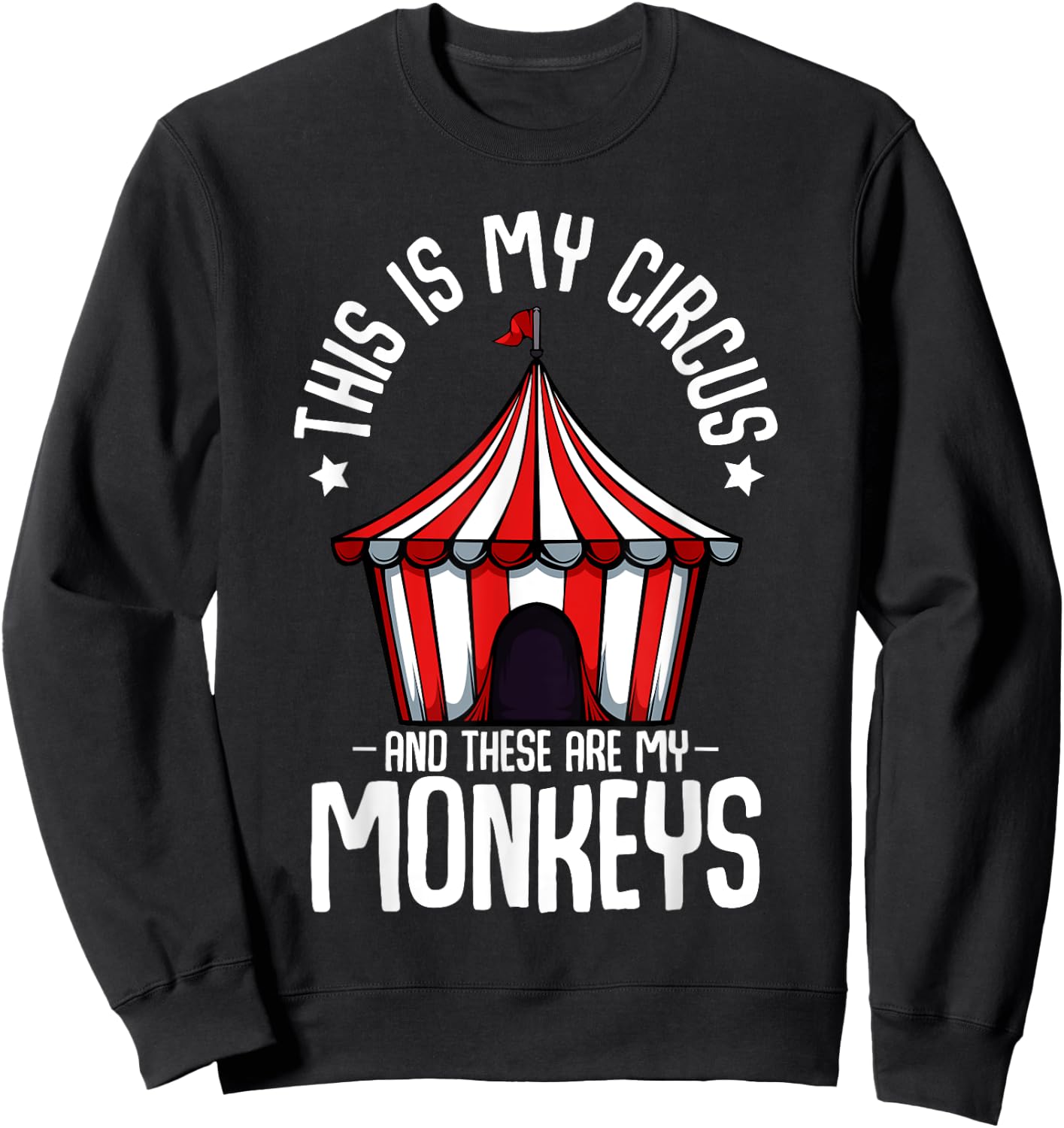 This Is My Circus And These Are My Monkeys Parenting Funny Sweatshirt - Sweatshirt | Black