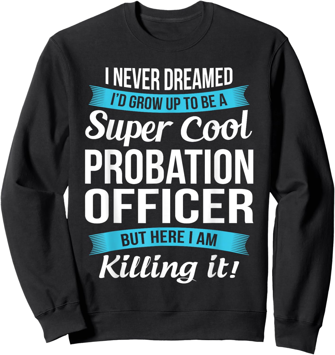 Funny Probation Officer Gift Sweatshirt - Sweatshirt | Black