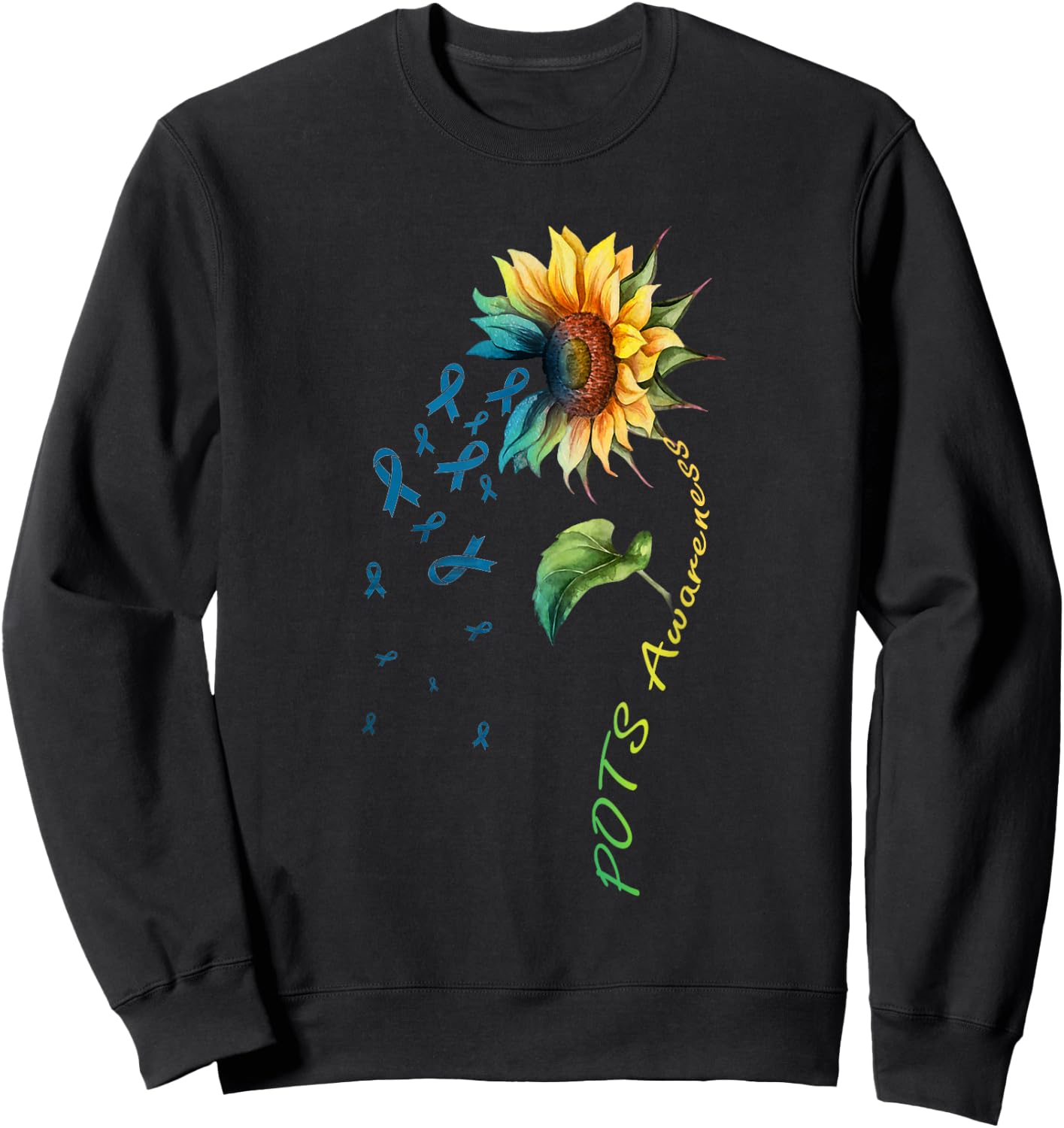 POTS Awareness Sunflower Shirt Sweatshirt - Sweatshirt | Black