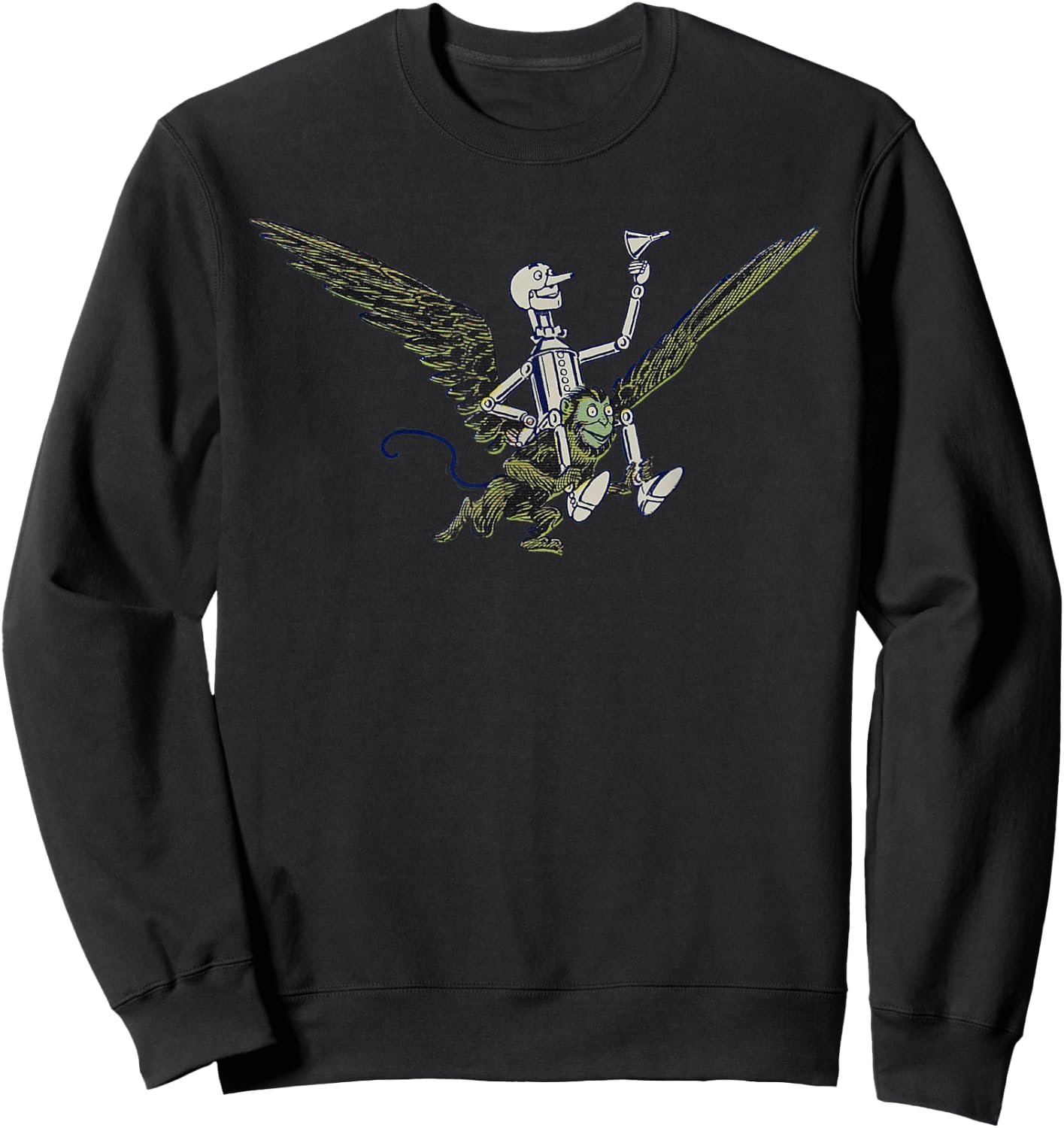 Vintage Wizard Of Oz - Tin Man OZ Flying Monkey Sweatshirt - Sweatshirt | Black
