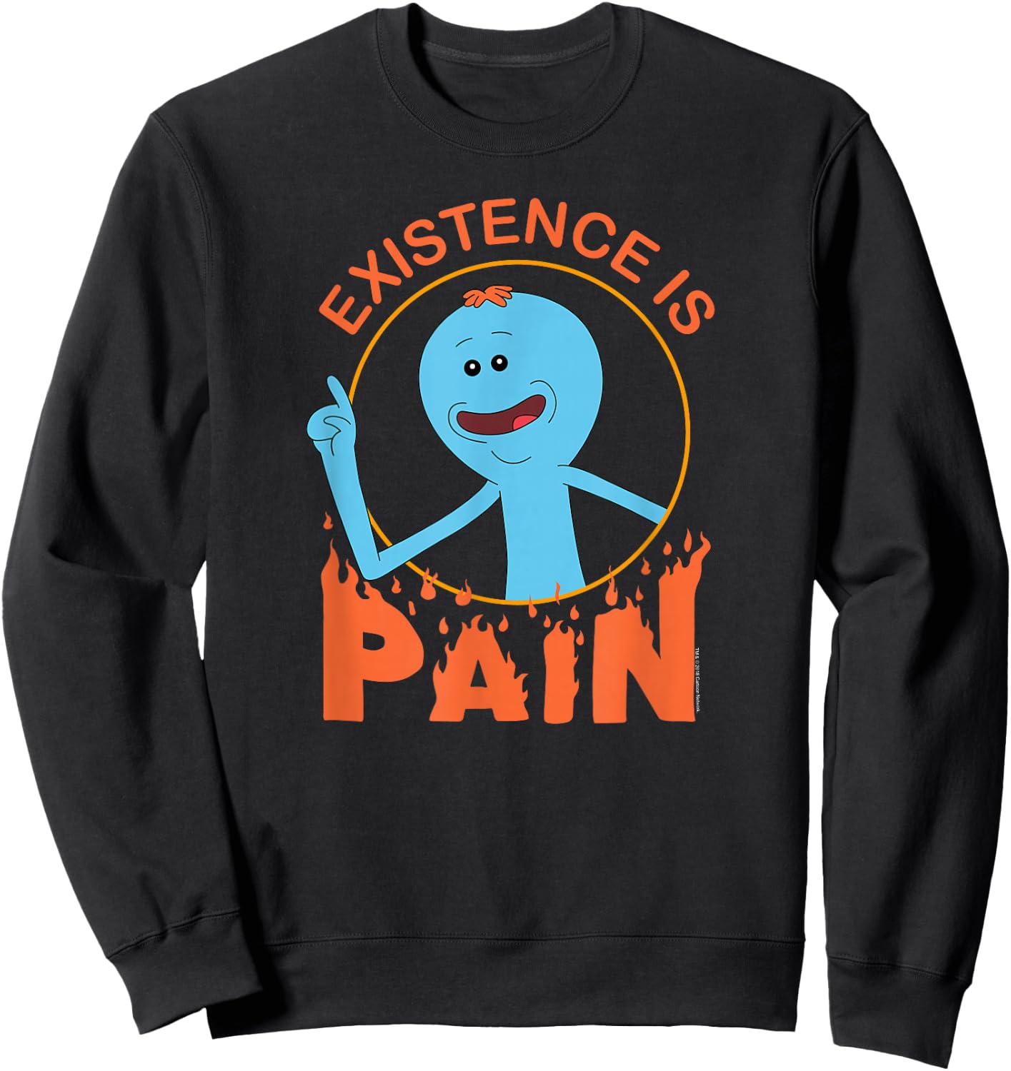 Rick and Morty Existence is PAIN,Short Sleeve Sweatshirt - Sweatshirt | Black