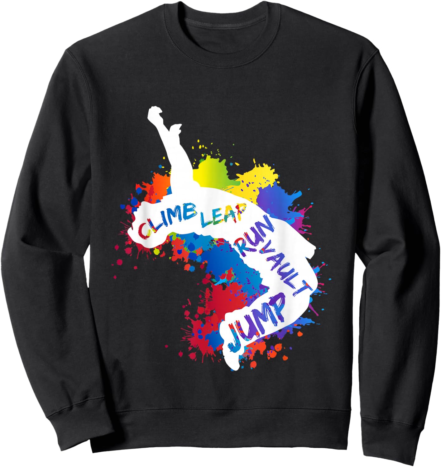 Parkour City Ninja Free Running Jump Leap Vault Athlete Gift Sweatshirt - Sweatshirt | Black