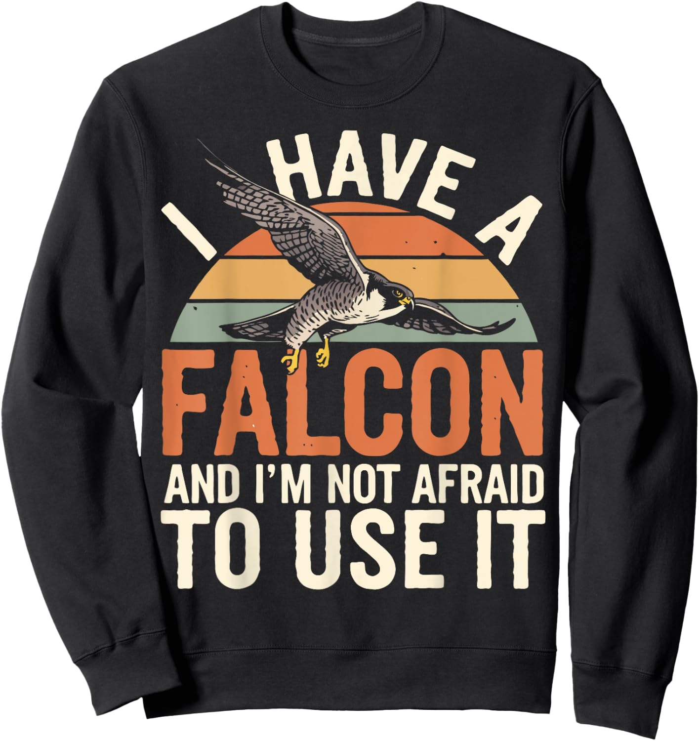 Falconer Peregrine Falcon Falconry Sweatshirt - Sweatshirt | Black