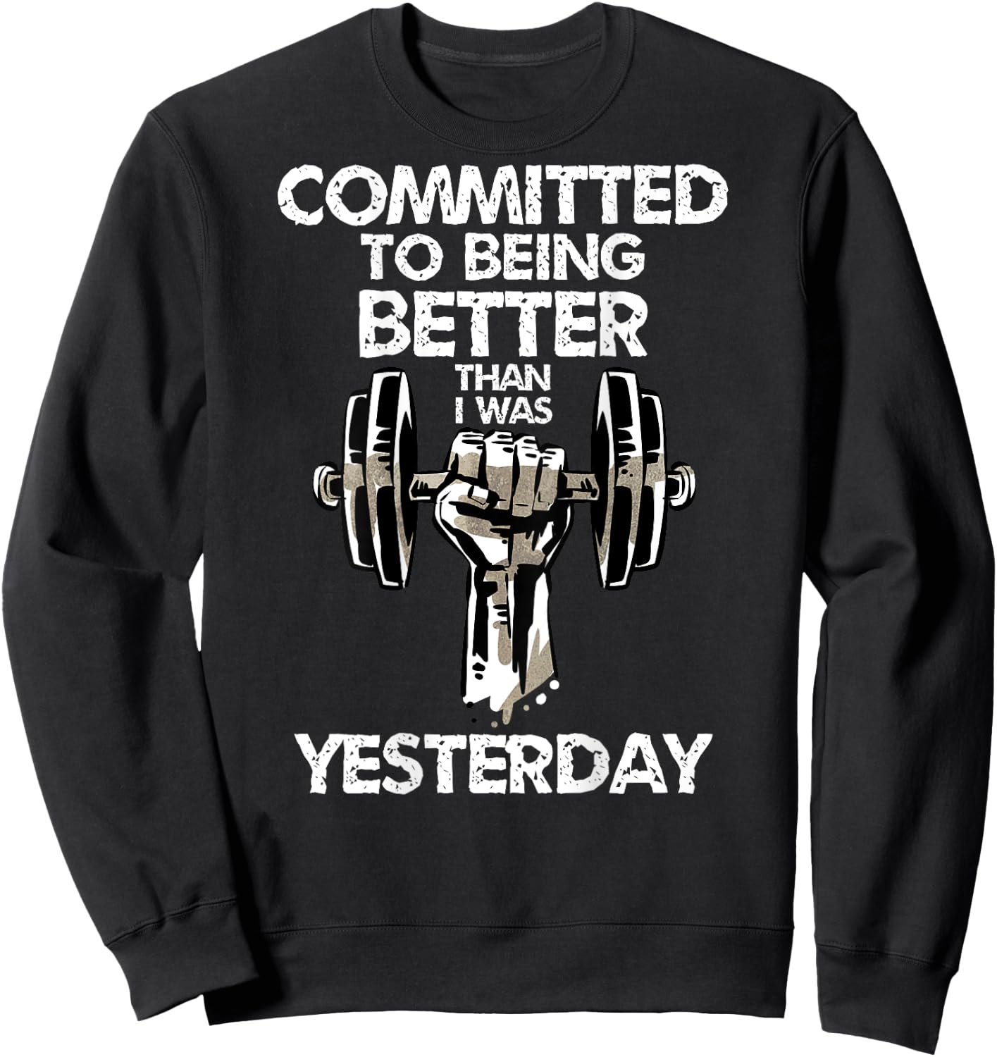 Weightlifting Fitness Sweatshirt - Sweatshirt | Black