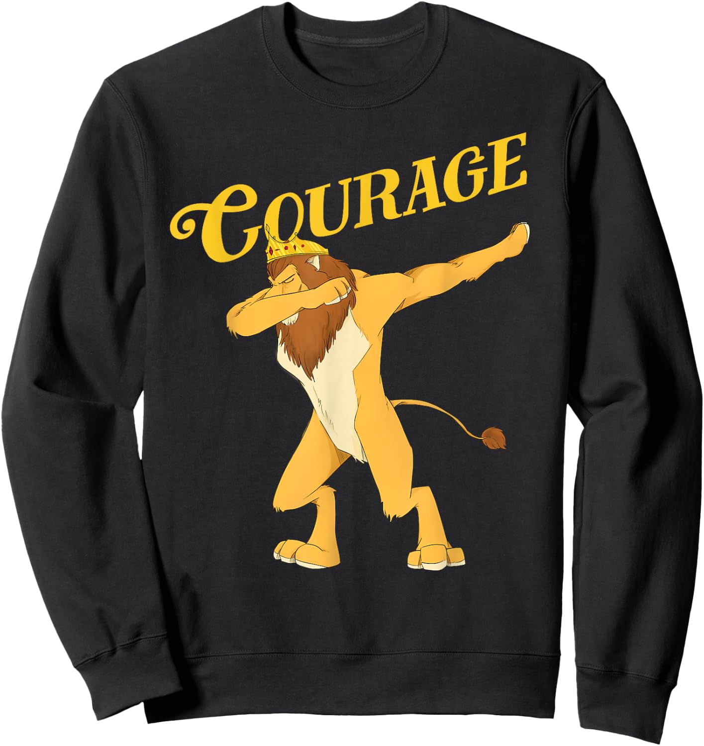 OZ Cowardly Dabbing Lion Courage Shirt Art-Wizard Of Oz Sweatshirt - Sweatshirt | Black