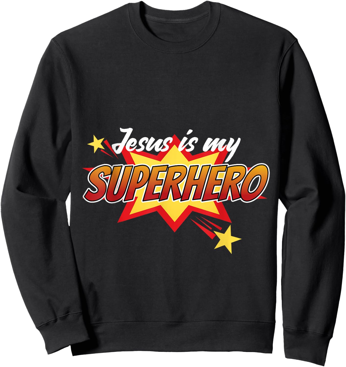 Jesus is my Superhero Christian VBS Sweatshirt - Sweatshirt | Black