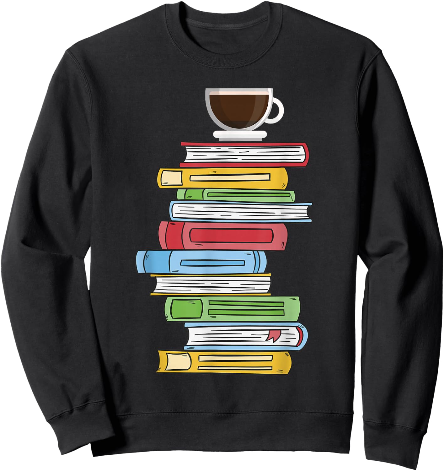 Books & Coffee - Reading Literature Education Sweatshirt - Sweatshirt | Black