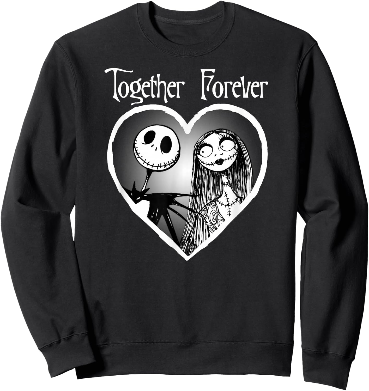 Disney Jack Skellington Together Forever Short Sleeve Sweatshirt - Sweatshirt | Black