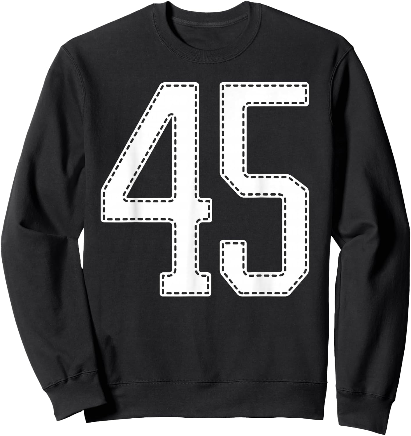 Official Team League #45 Jersey Number 45 Sports Jersey Sweatshirt - Sweatshirt | Black