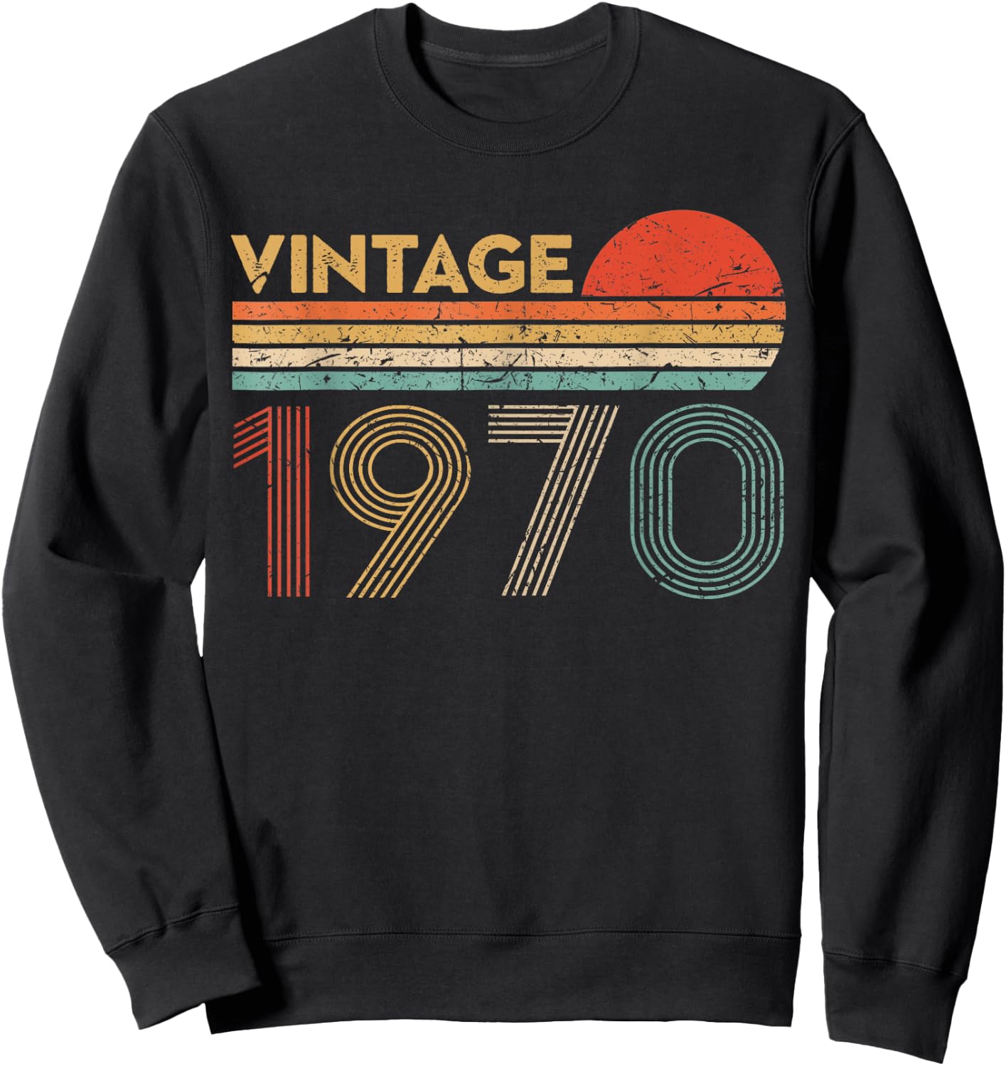 53 Year Old Birthday Vintage Classic Born In 1970 Sweatshirt - Sweatshirt | Black