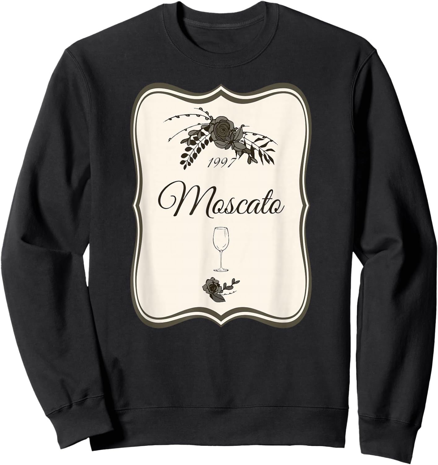 Cute Wine Bottle Halloween Costume Shirt 1997 Label Moscato Sweatshirt - Sweatshirt | Black