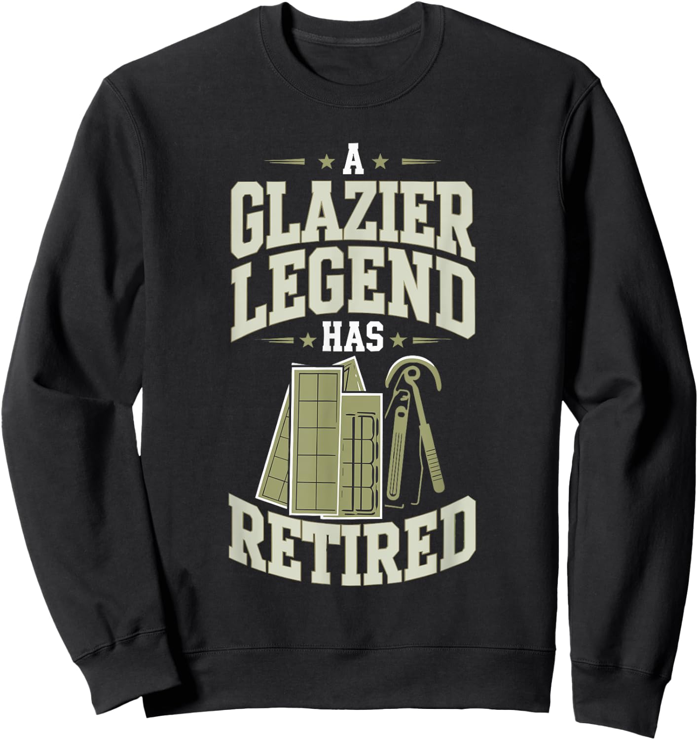 Retirement Legend Has Retired Glazier Sweatshirt - Sweatshirt | Black