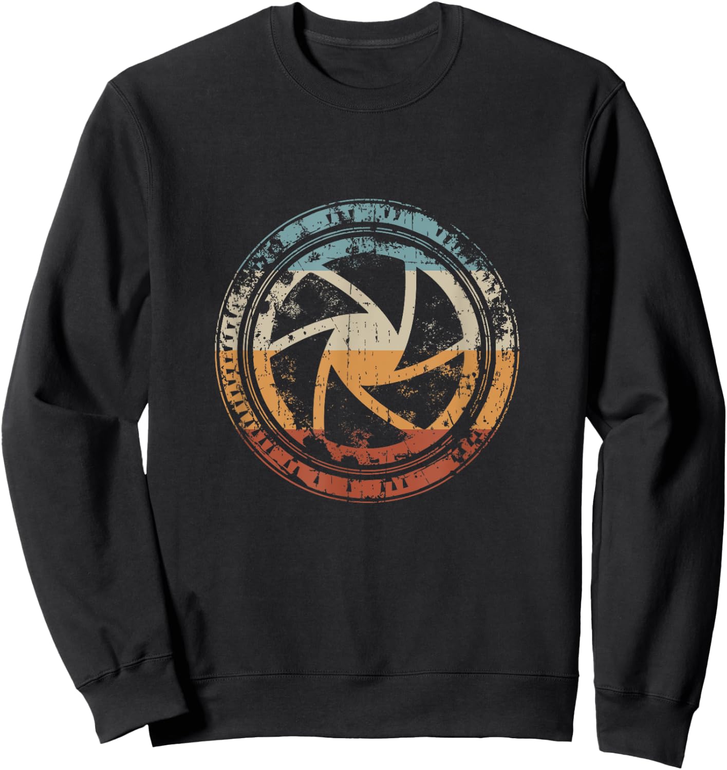 Vintage Camera lens aperture Iris icon for photographer Sweatshirt - Sweatshirt | Black