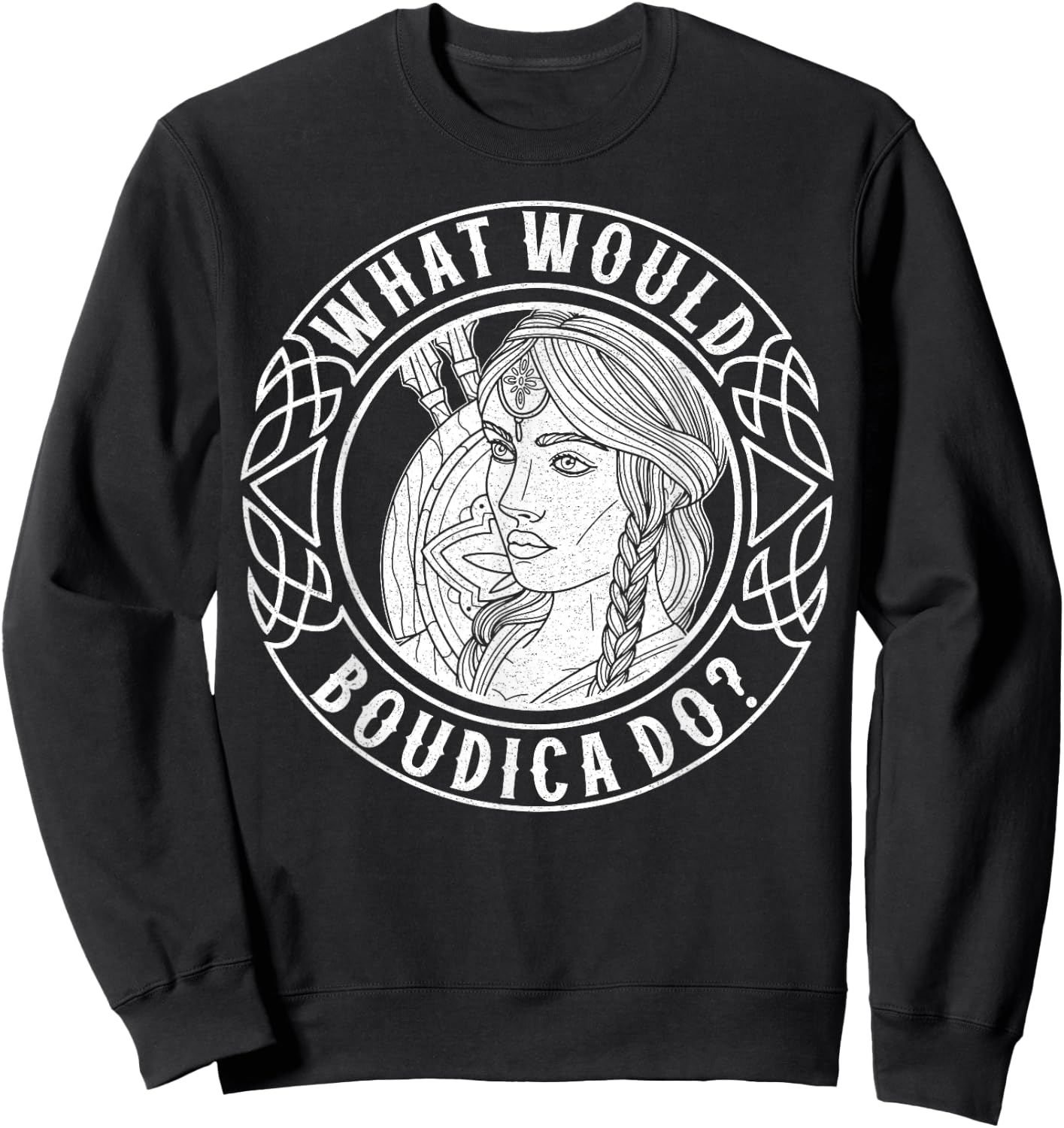Boudica Irish Britain national souvenir ancestry Norse Sweatshirt - Sweatshirt | Black