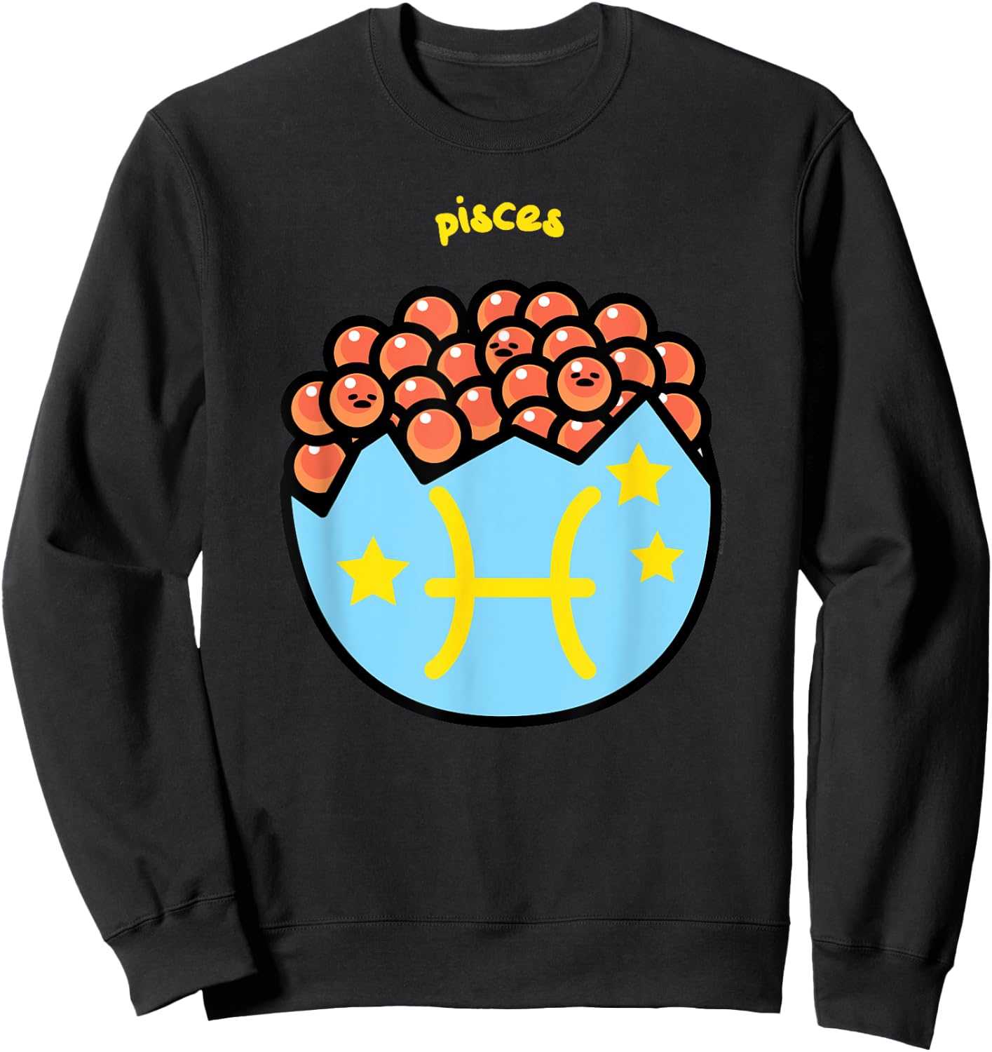 Gudetama Zodiac Pisces Shirt Sweatshirt - Sweatshirt | Black