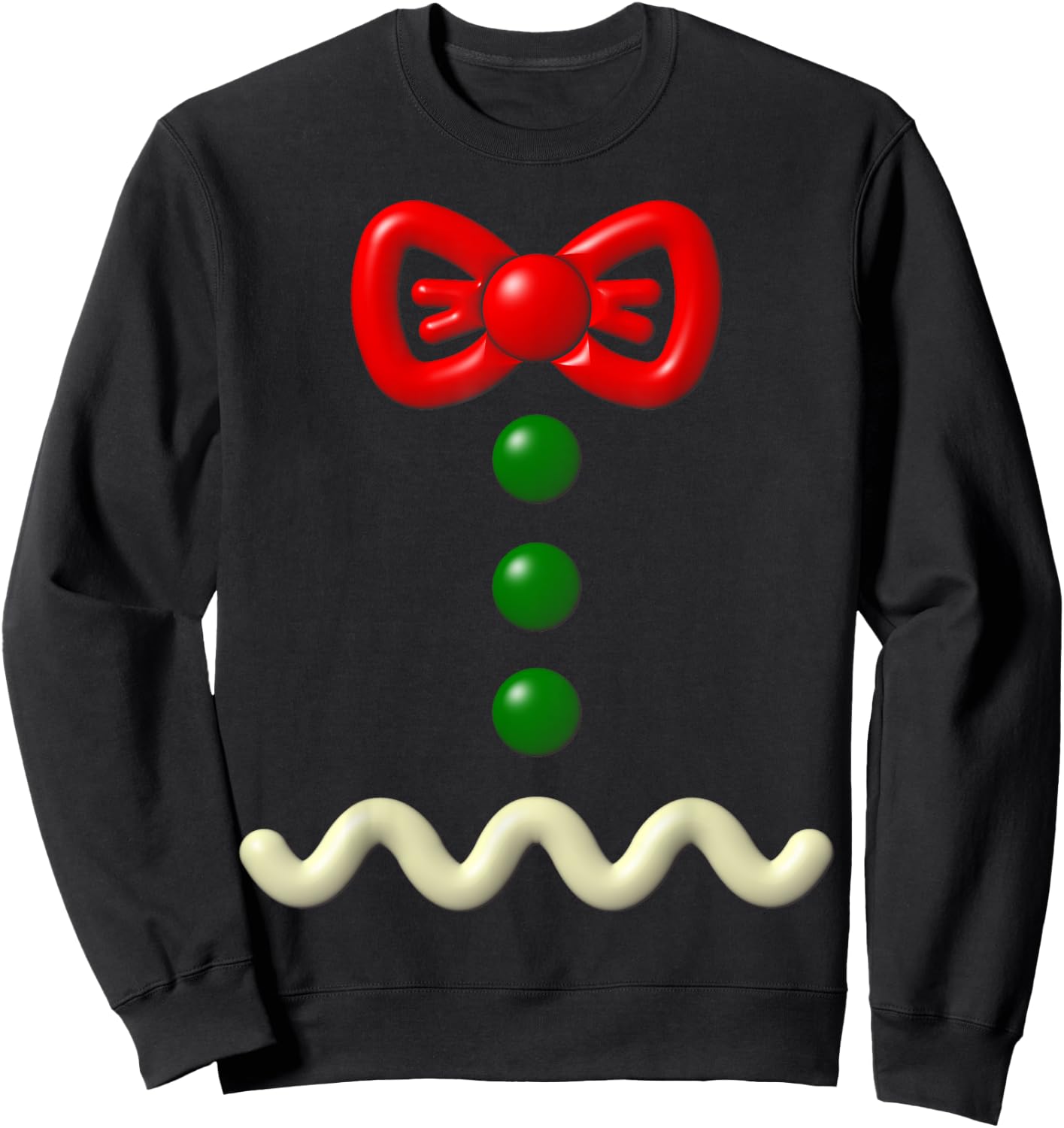 Funny Gingerbread Man Costume Halloween Gift Sweatshirt - Sweatshirt | Black