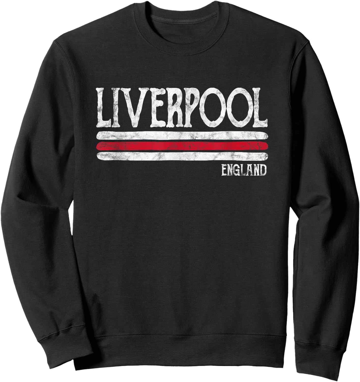 Vintage Liverpool England British Love Gift Souvenir Sweatshirt - Sweatshirt | Black