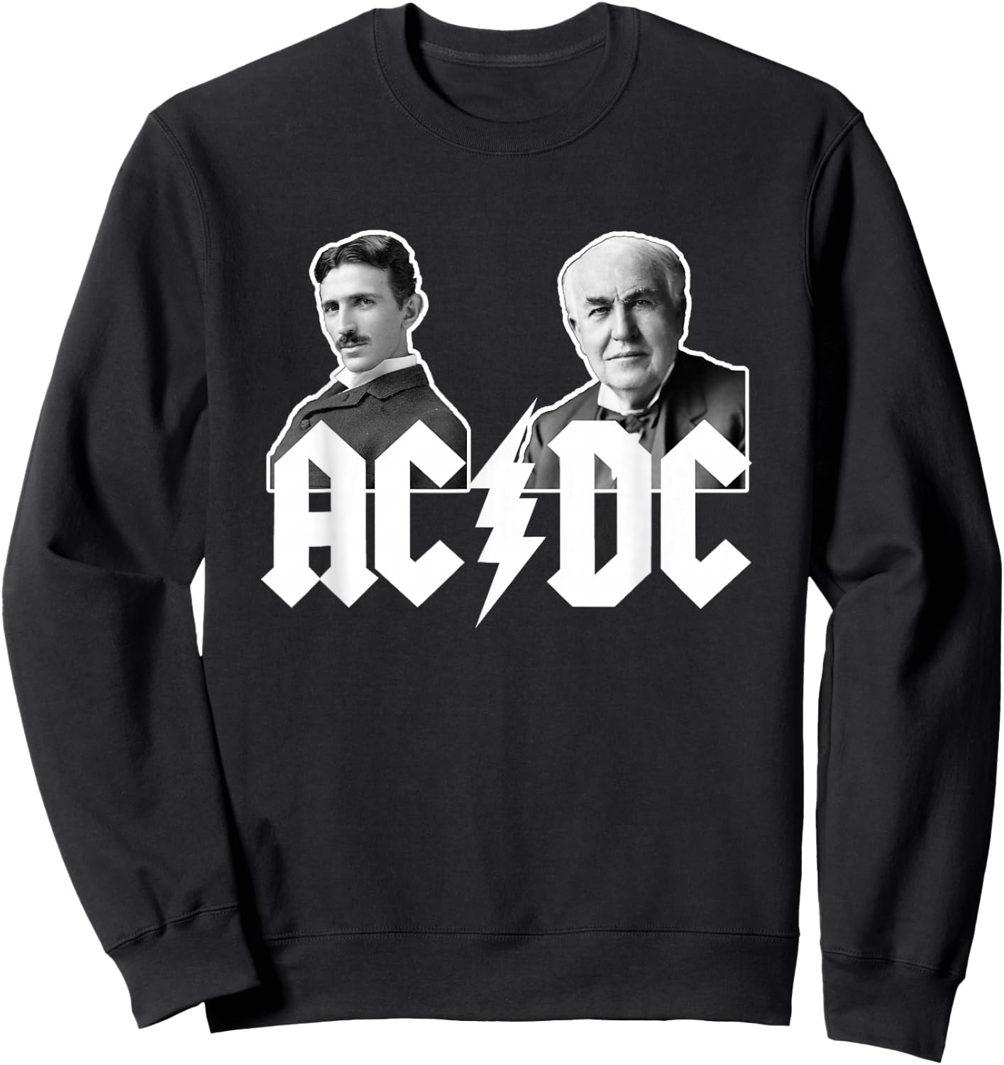Alternating vs Direct Current: Nikola vs Edison Sweatshirt - Sweatshirt | Black