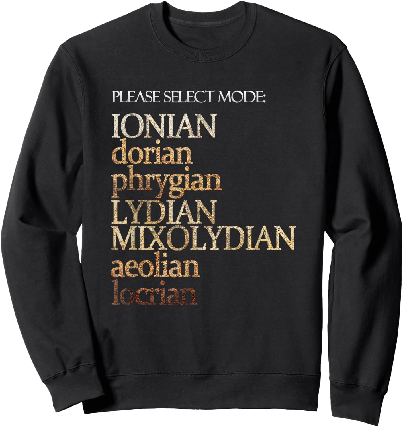 Funny Music Theory for Musicians Sweatshirt - Sweatshirt | Black