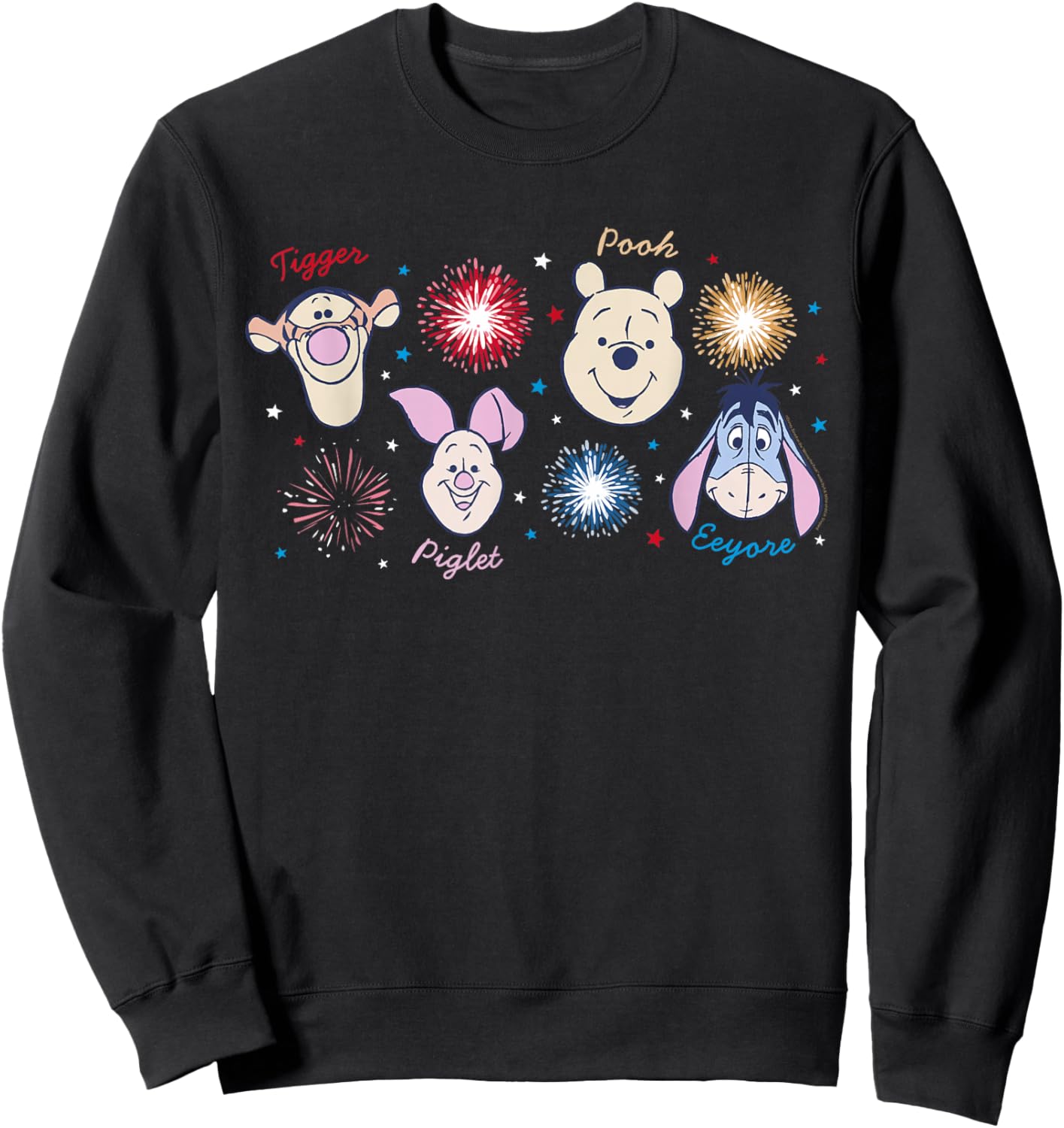 Disney Winnie The Pooh USA 250th Fireworks 4th of July Sweatshirt - Sweatshirt | Black