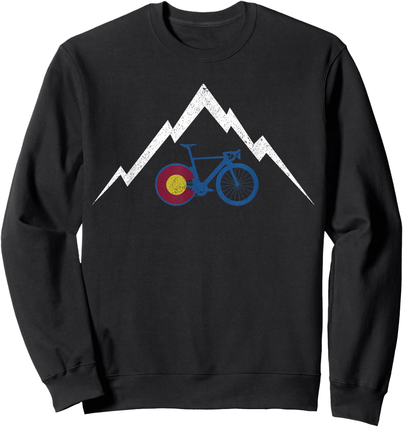 Colorado Bicycle Road Bike Mountain Bike Cyclist Gift Sweatshirt - Sweatshirt | Black