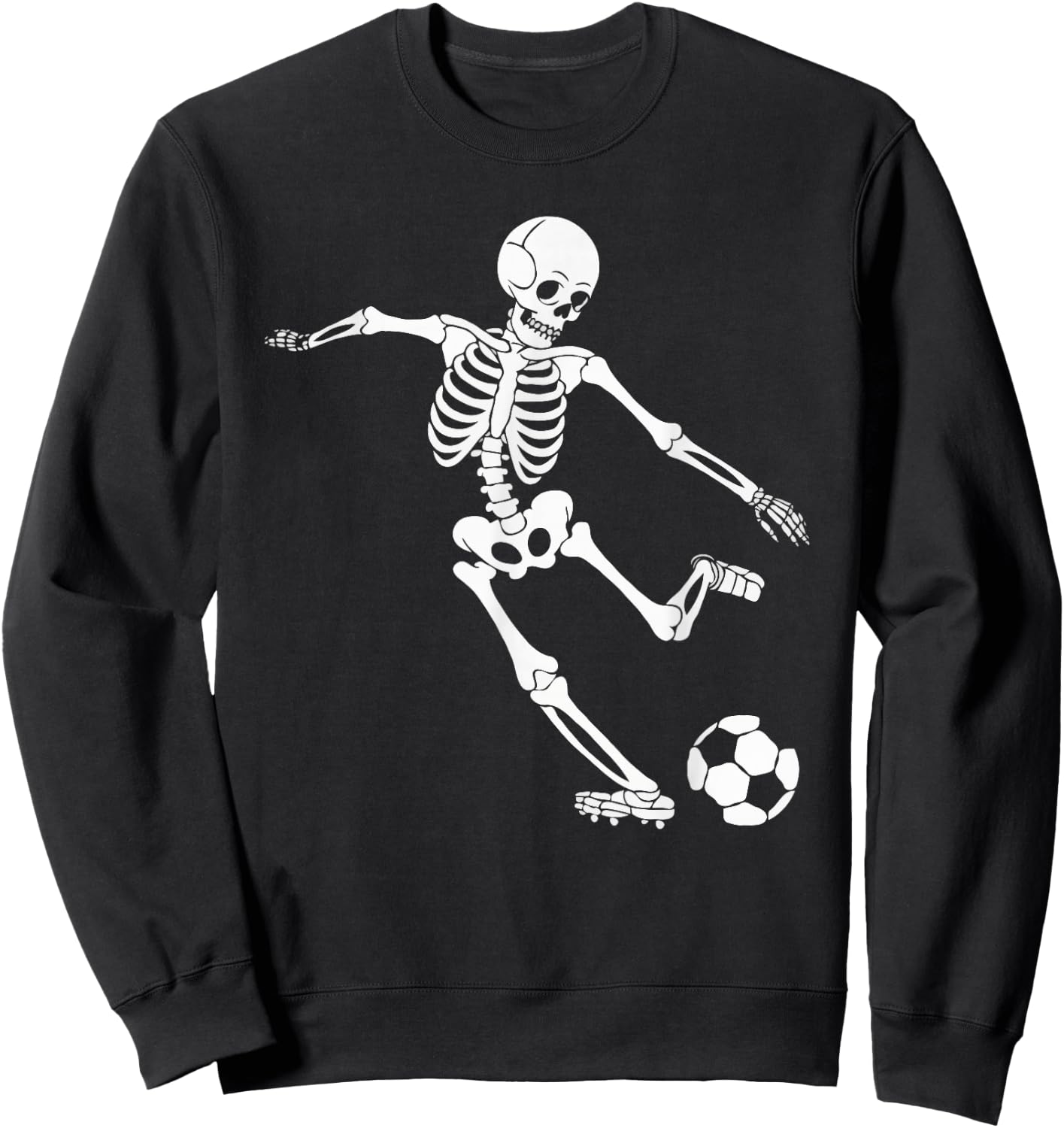 Soccer Skeleton Halloween Men Boys Soccer Player Halloween Sweatshirt - Sweatshirt | Black