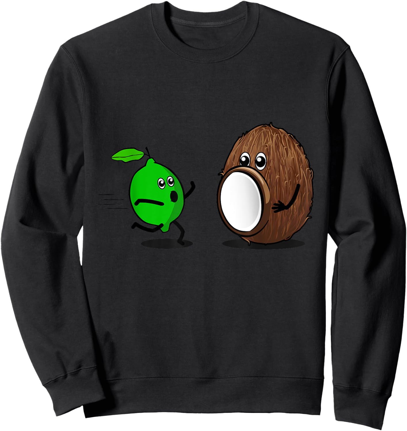Put The Lime In The Coconut Funny Running Lime Graphic Sweatshirt - Sweatshirt | Black