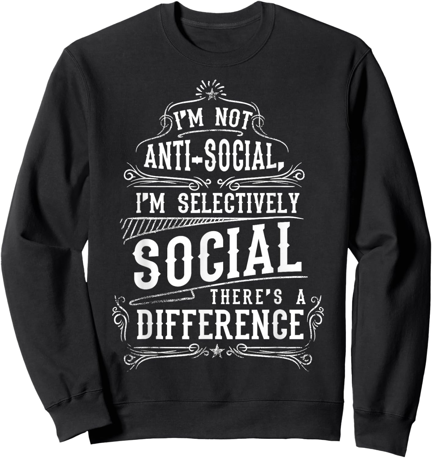 I am not Antisocial Club Sweatshirt - Sweatshirt | Black