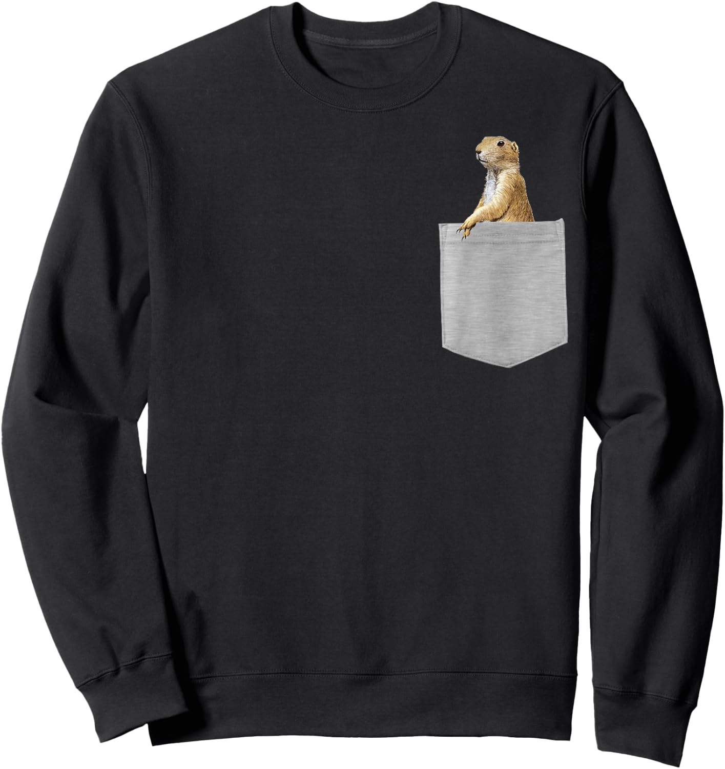 Animal in Your Pocket white Prairie Dog Sweatshirt - Sweatshirt | Black