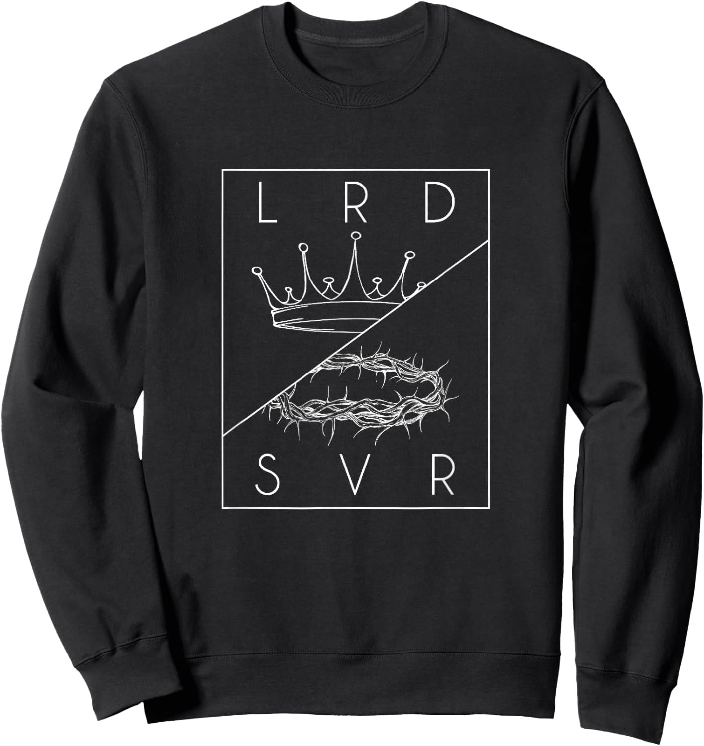 Jesus Christian Lord & Savior graphic Sweatshirt - Sweatshirt | Black
