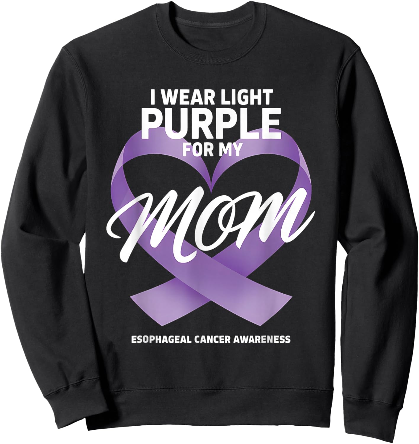 Esophageal Cancer Awareness Esophageal Mom Sweatshirt - Sweatshirt | Black