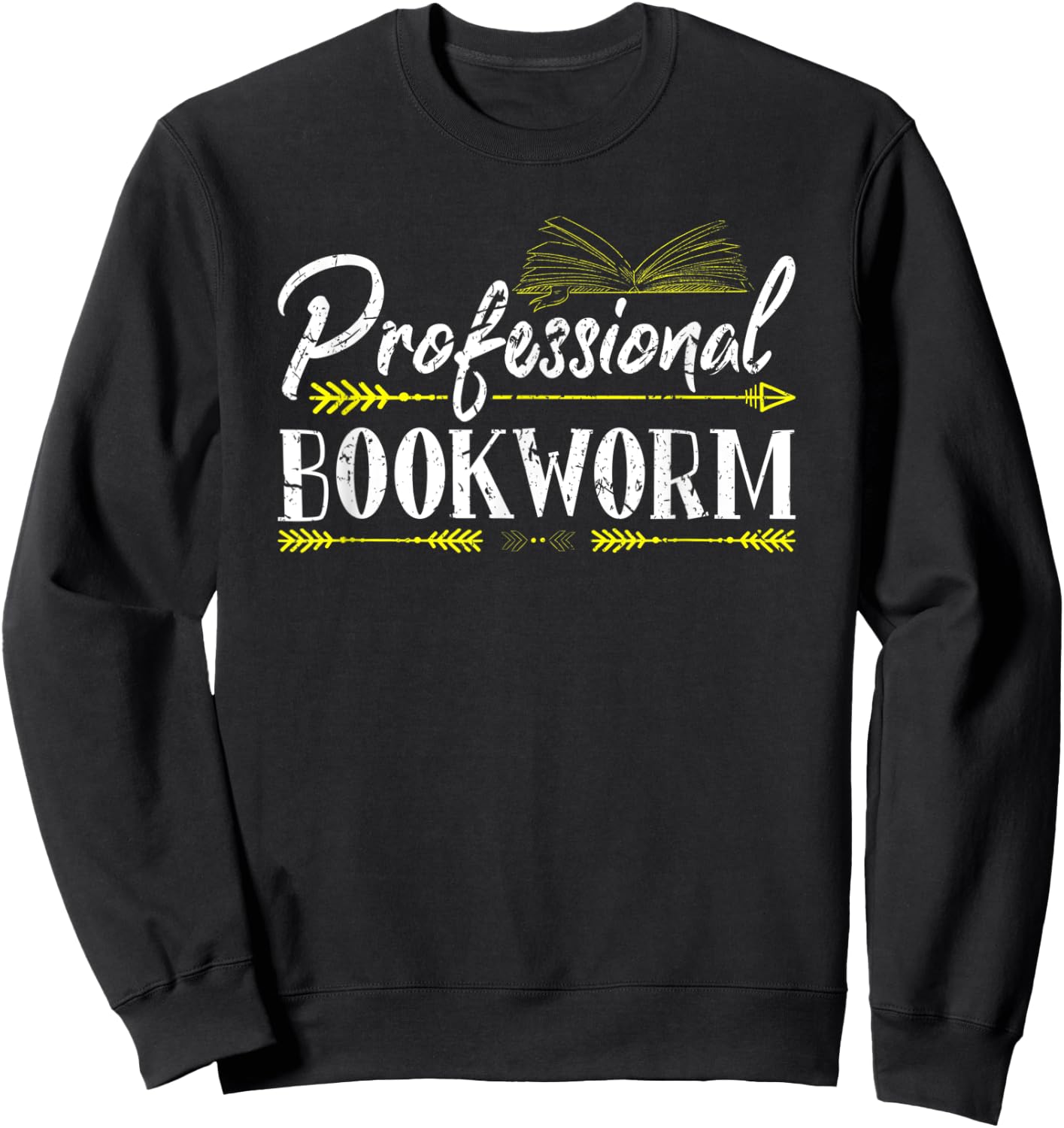 Professional Bookworm Funny Birthday Christmas Gifts Readers Sweatshirt - Sweatshirt | Black