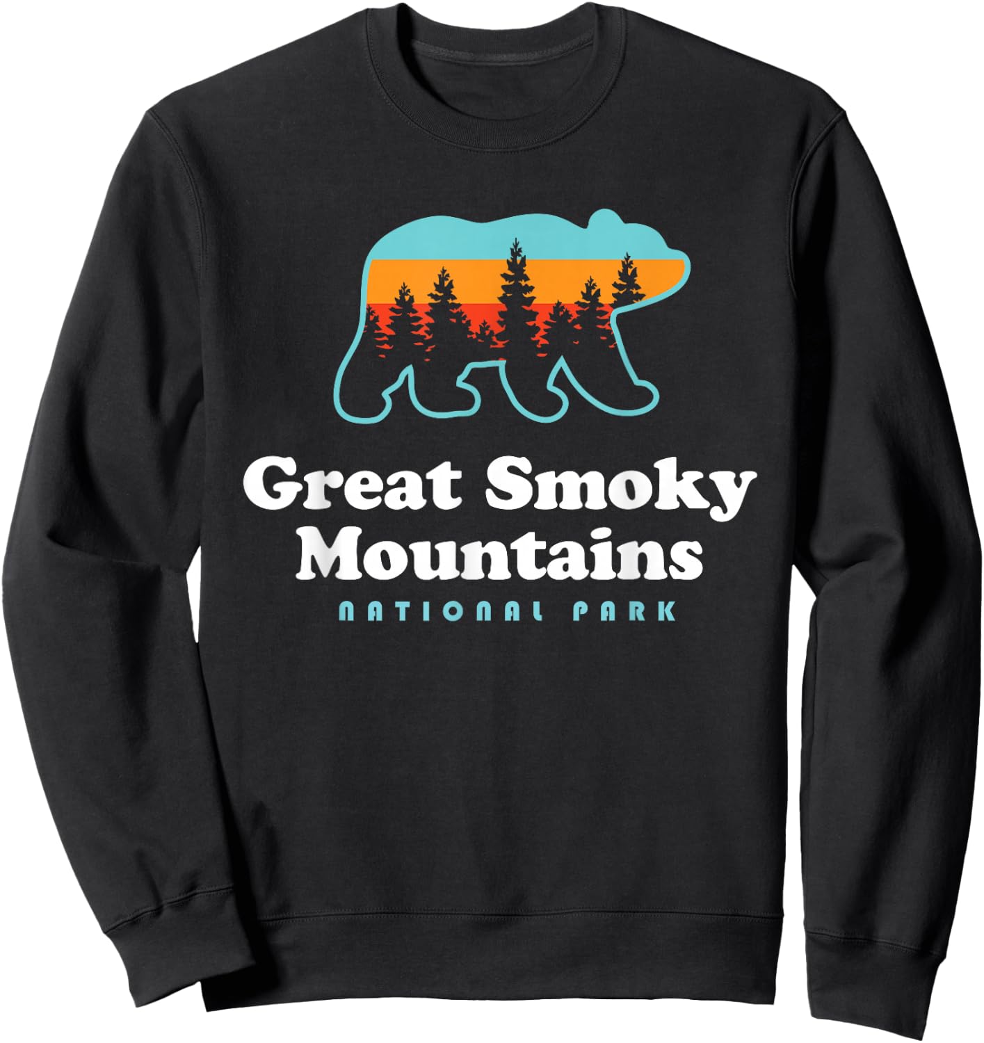 Great Smoky Mountains Shirt - Bear Great Smoky Mountains Sweatshirt - Sweatshirt | Black